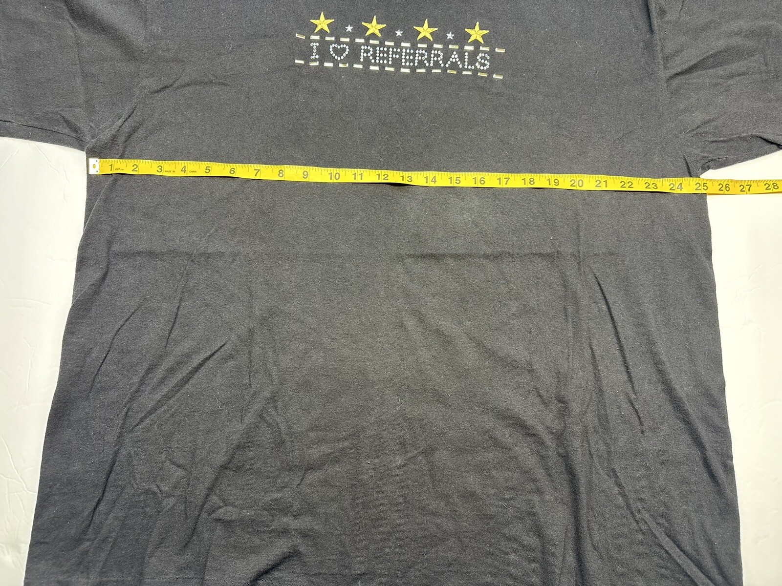 Single Stitch Christine Alexander Black I Love Referrals Jewel T Shirt Vtg 90s