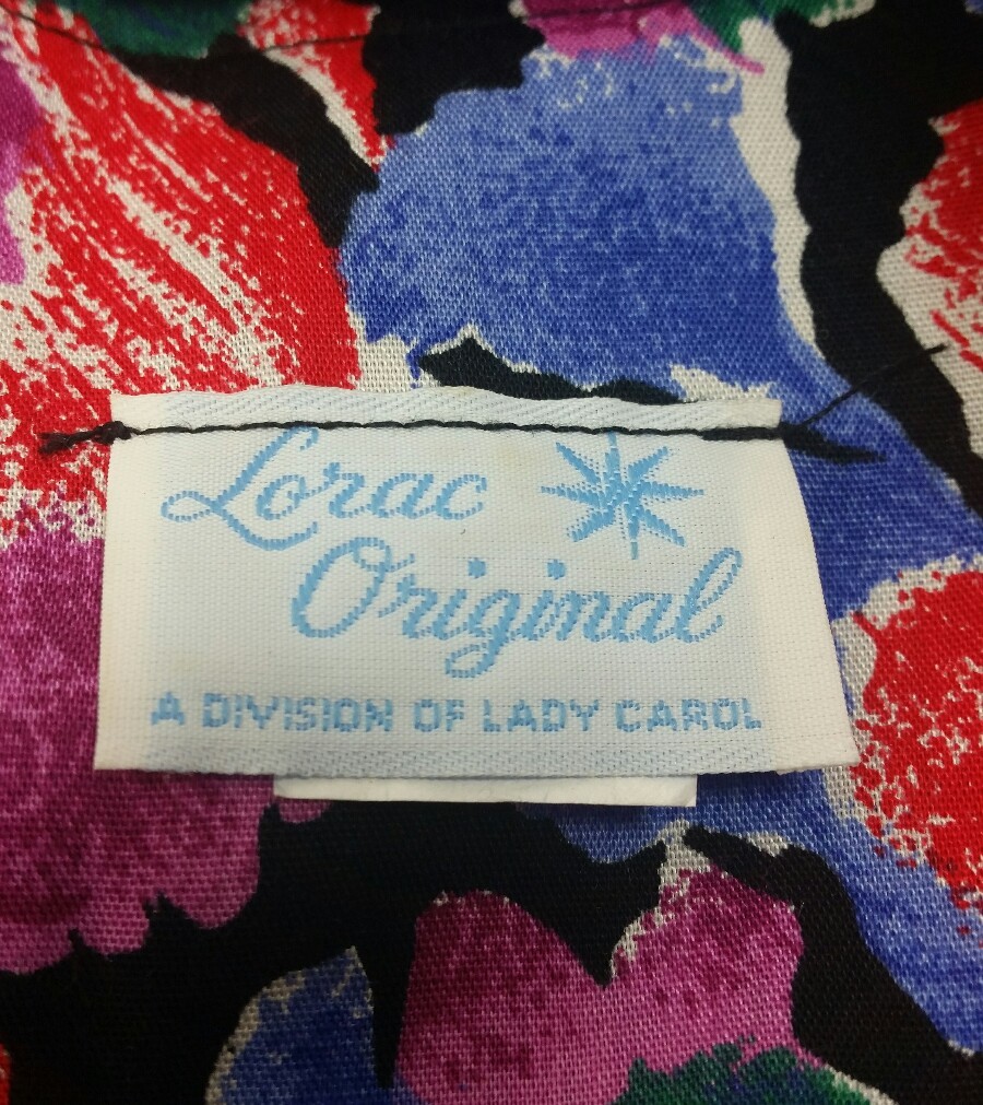 Lorac Original Womens Vintage Top Floral Short Sleeve Button Front Multi Colored