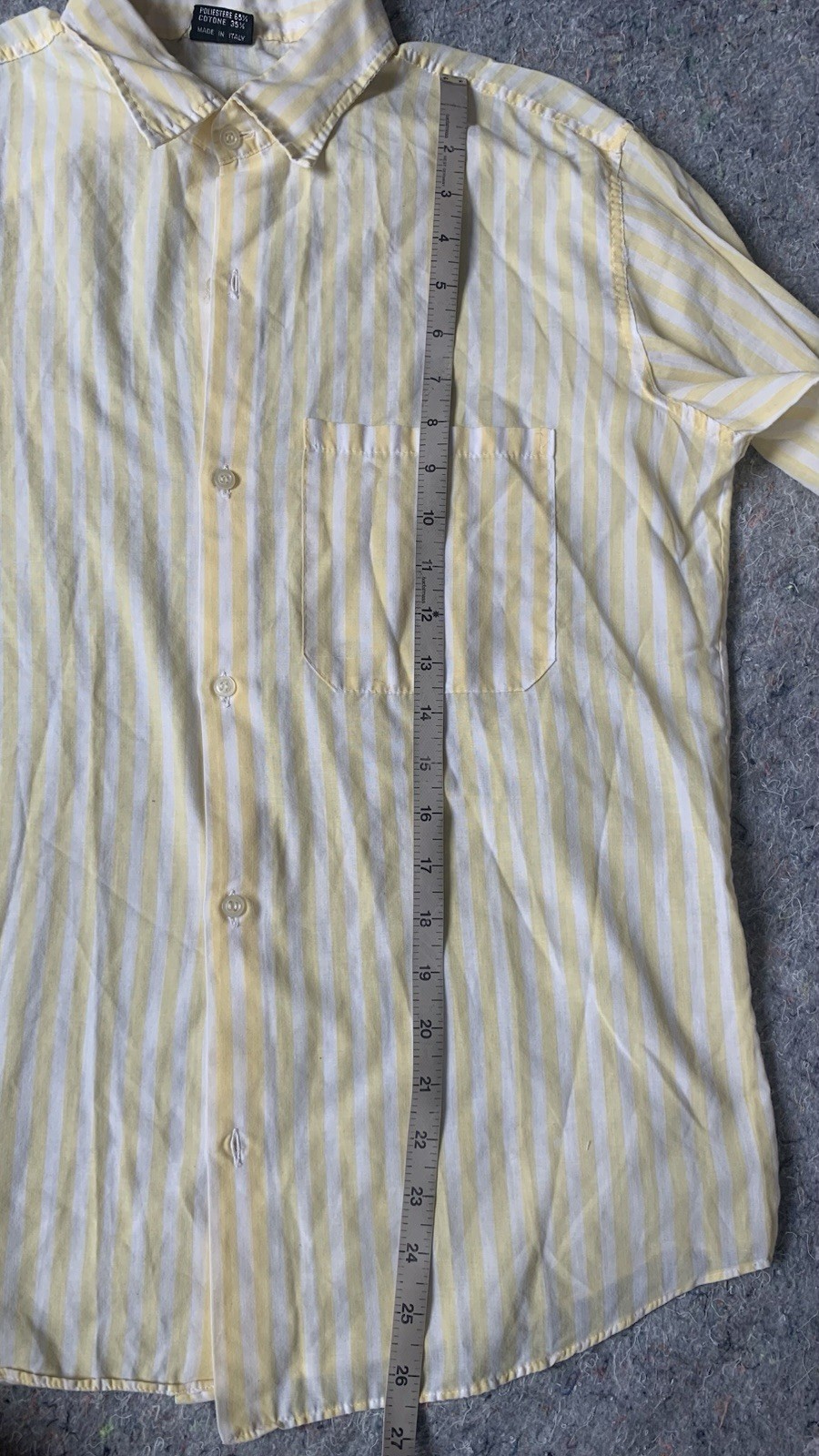 Vintage late 70s early 80s soft lightweight yellow white striped layering top