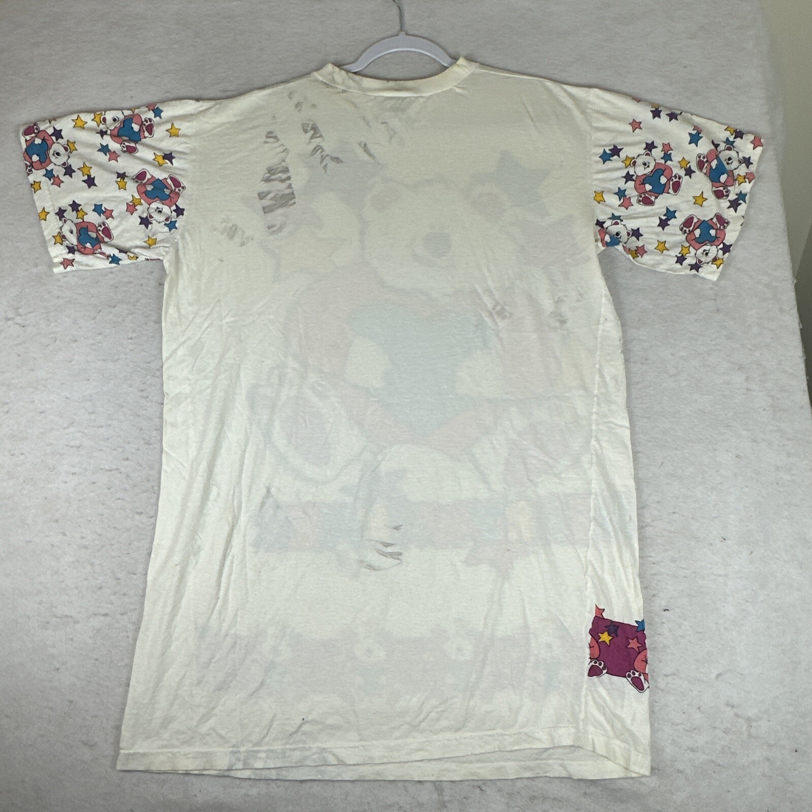 Vintage 1995 Jennifer Dale TEDDY BEAR HEARTWARMER Tshirt Long Nightgown