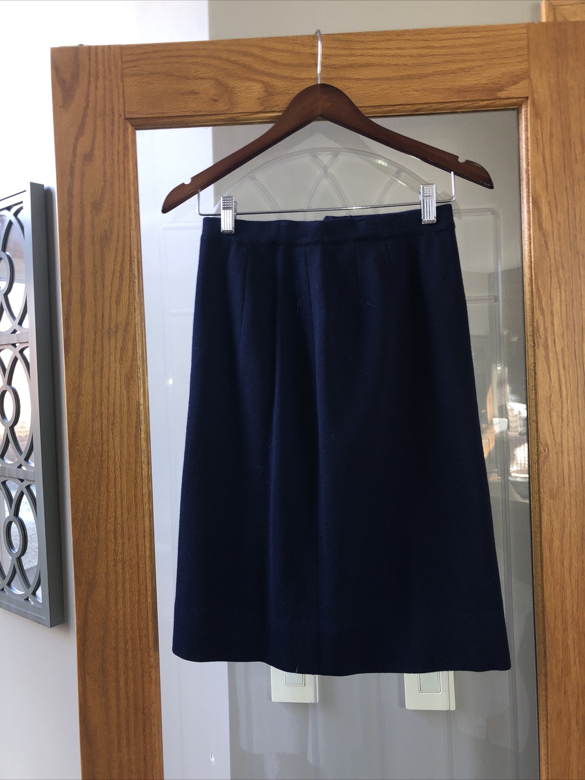 VTG 60’s Gino Paoli Blue Made In Italy 100% Wool Knit Skirt Sz 12