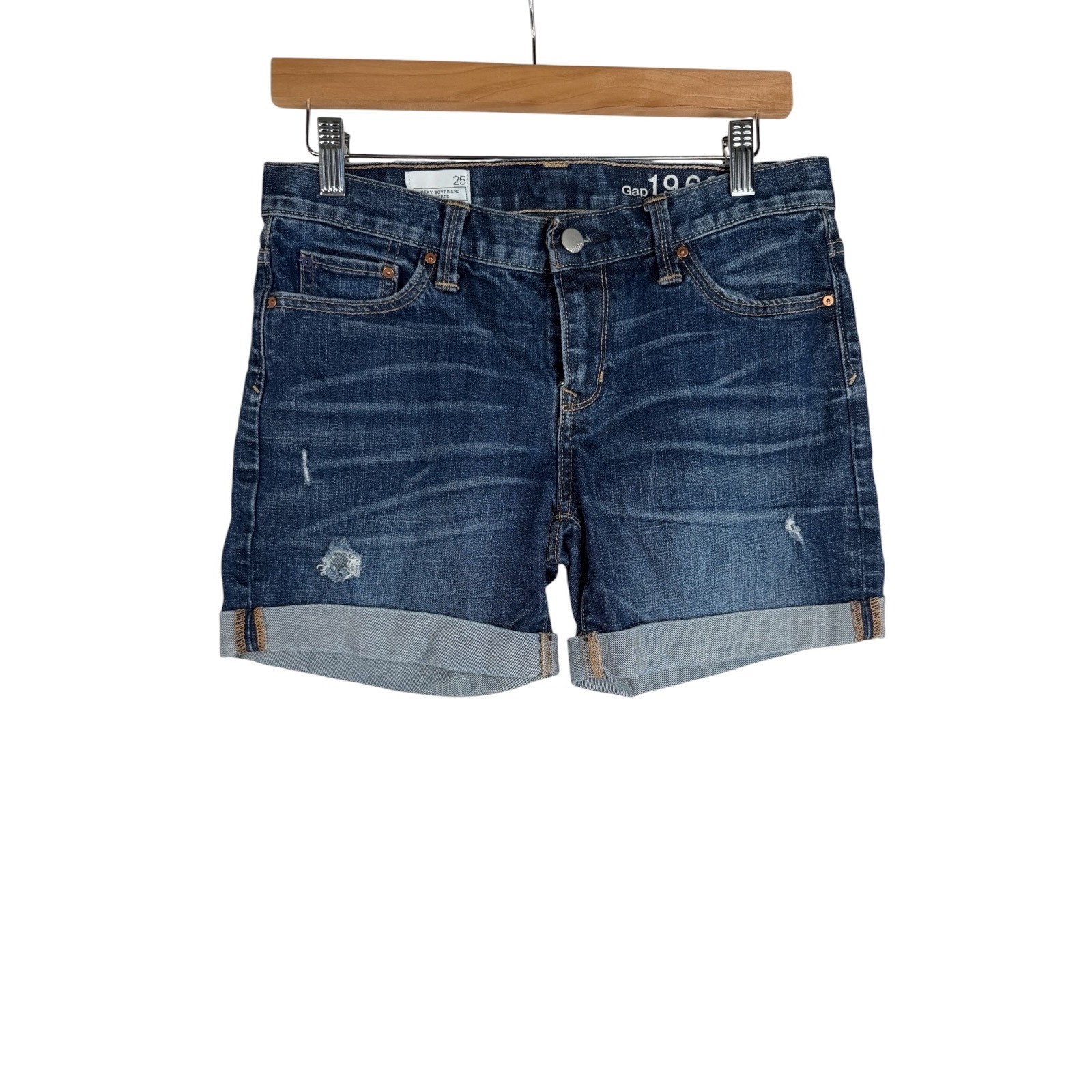 Gap 1969 Sexy Boyfriend Denim Shorts size 25 Blue