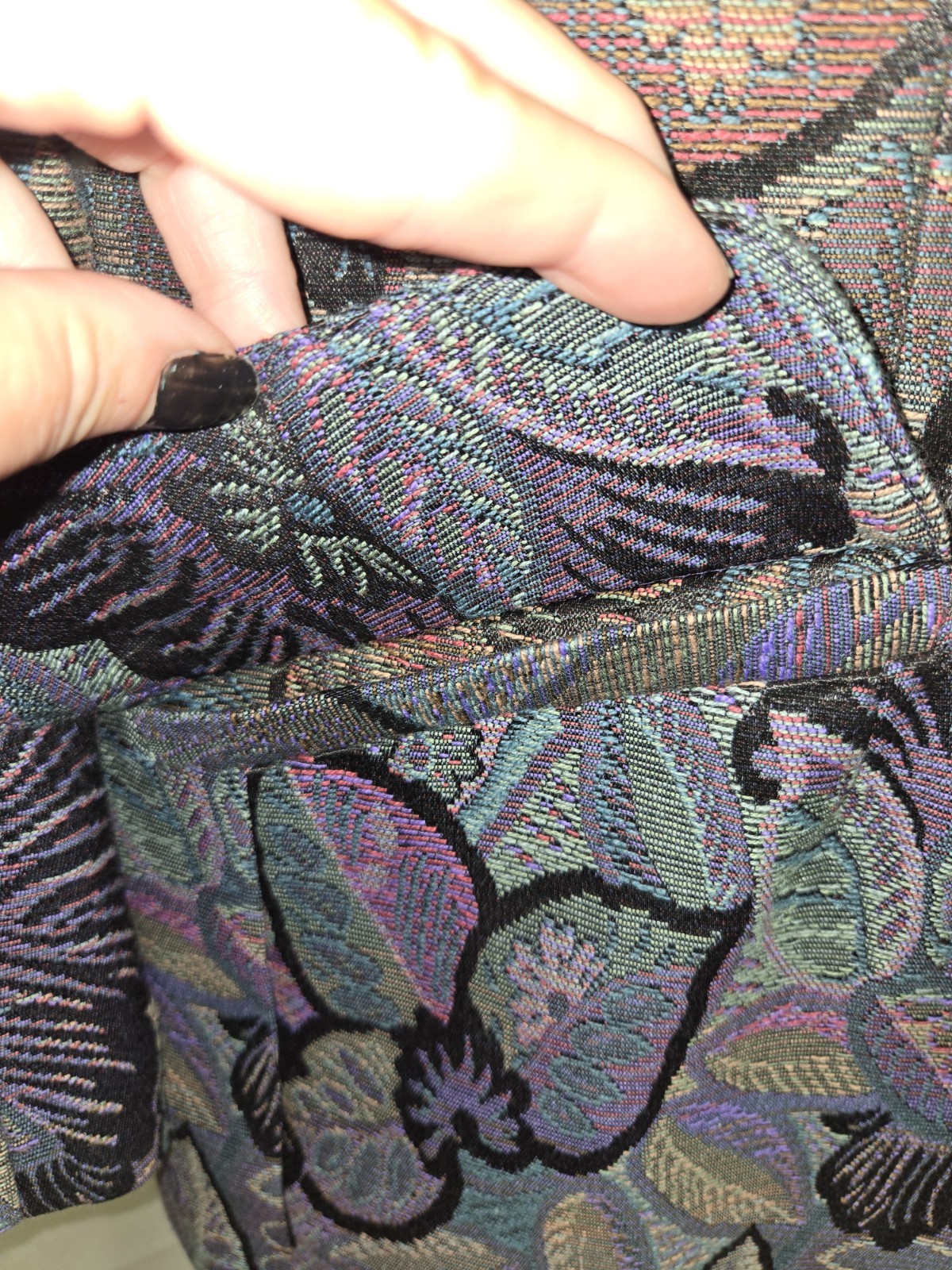 Vintage Womens Floral Tapestry Blazer By Sung Sport Alfred Sung Lined Size 6