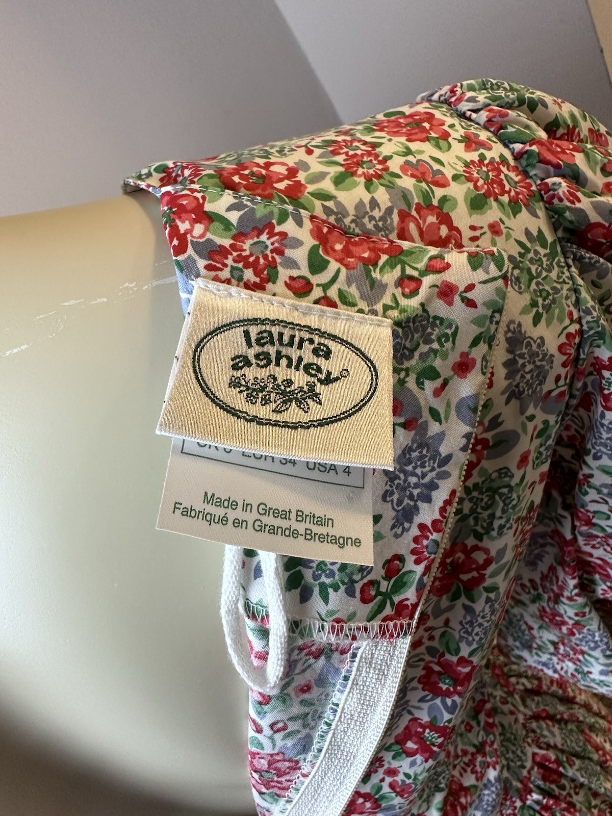 Pre-owned Vintage Laura Ashley Floral Print Maxi Dress Size 4