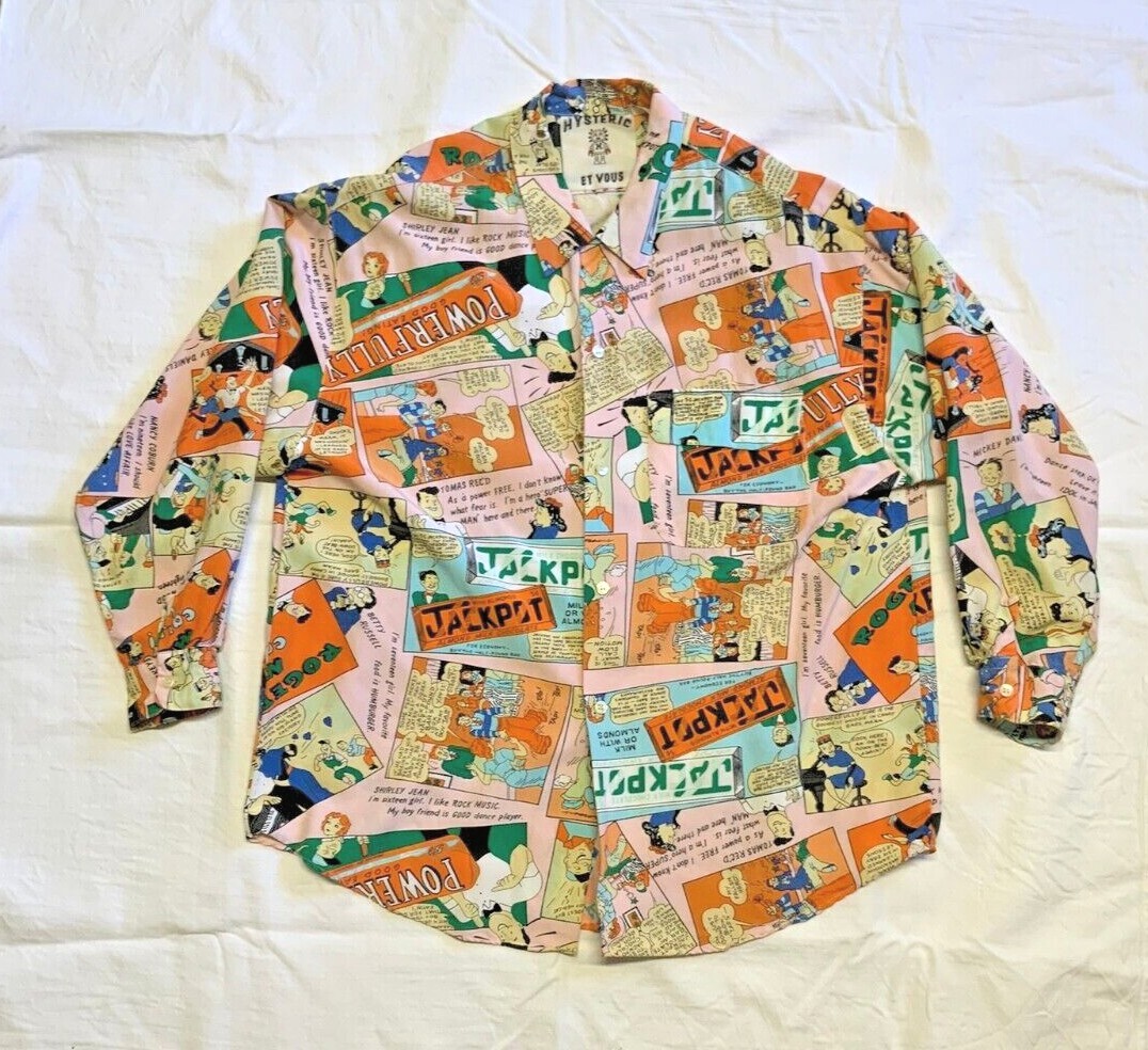 1980’s Hysteric Et Vous Comic Rayon Blouse made in France