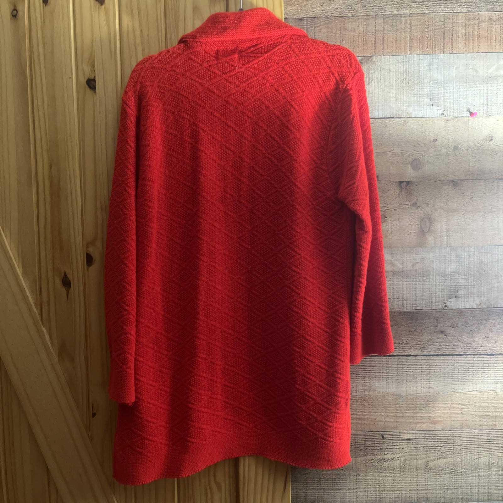 Vintage Womens Scotch English Red Knit Sweater 100% Acrylic Size Medium