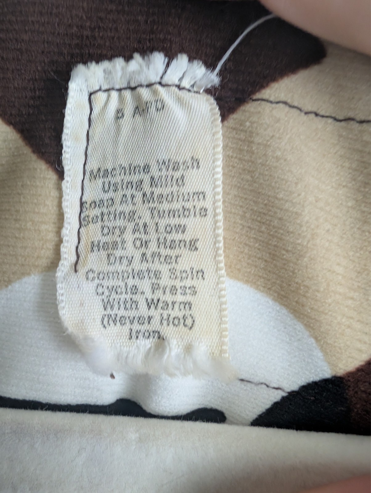 VTG 70s Maxi Brown Black & White Geometric Pattern Dress/Sz 5