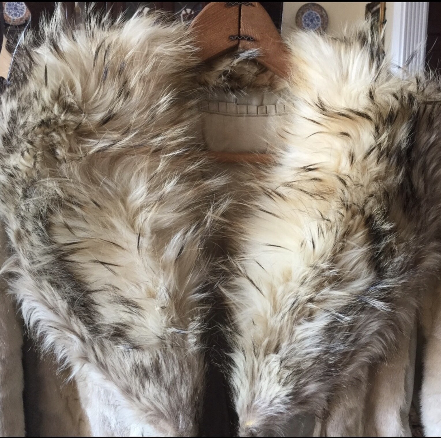 Vintage Mink Fur Leather Biker Jacket S/M