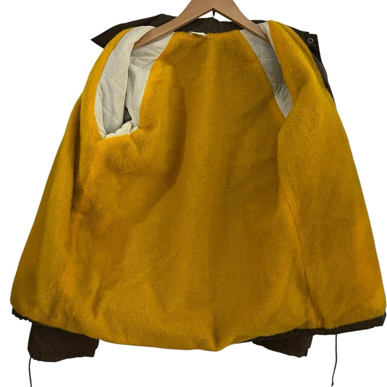 Vtg Brown Nylon Coach Jacket Yellow Lined „Bonnie” 70s 80s Streetwear