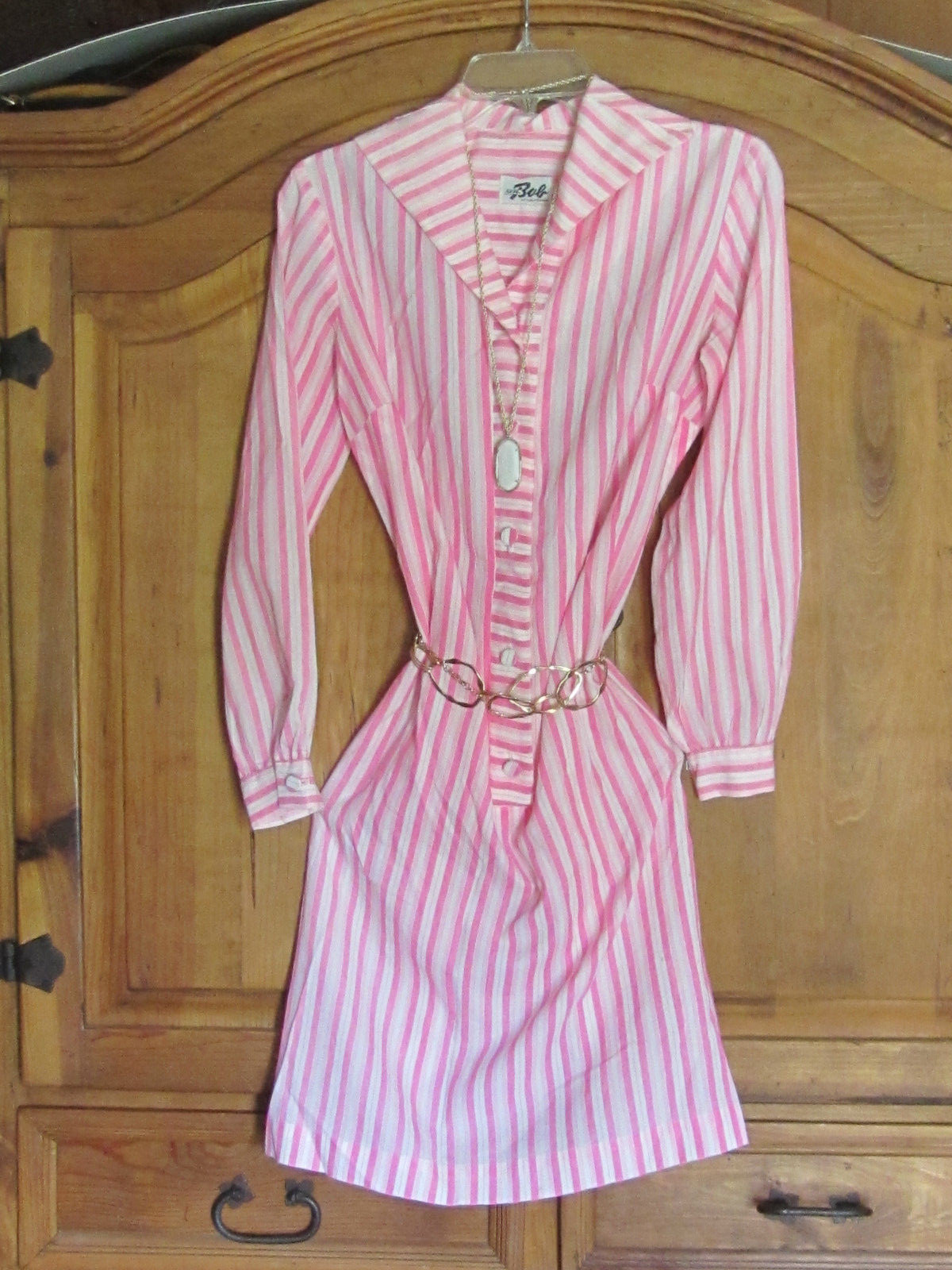 Vintage 60s Mr Bob of California Midi Shirt Shift Mod Awesome Dress!