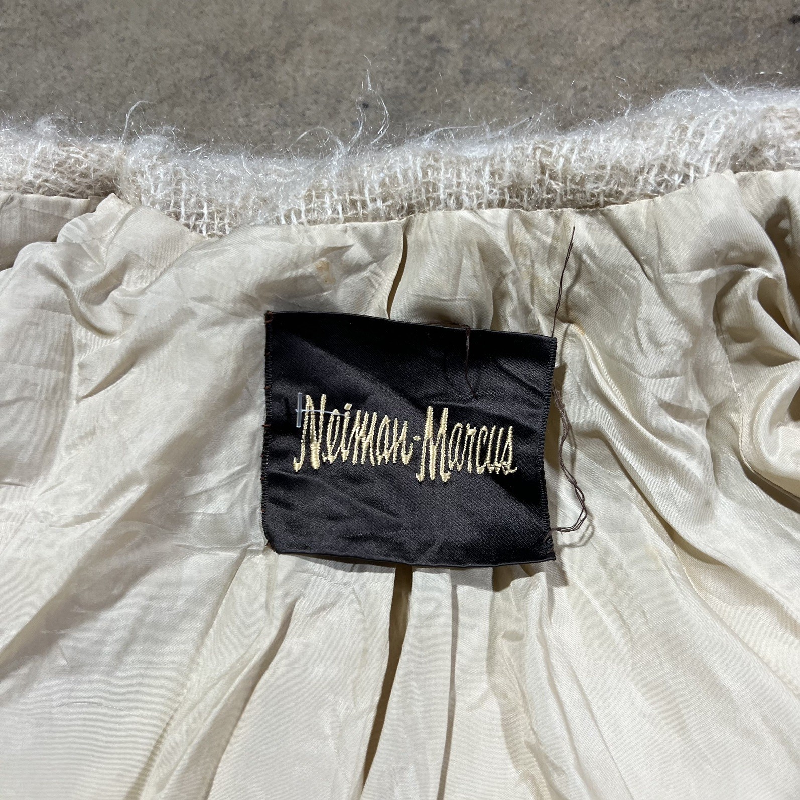 Vintage Neiman Marcus Mohair Blend Coat Union Made M/L Trench Coat 90s Long