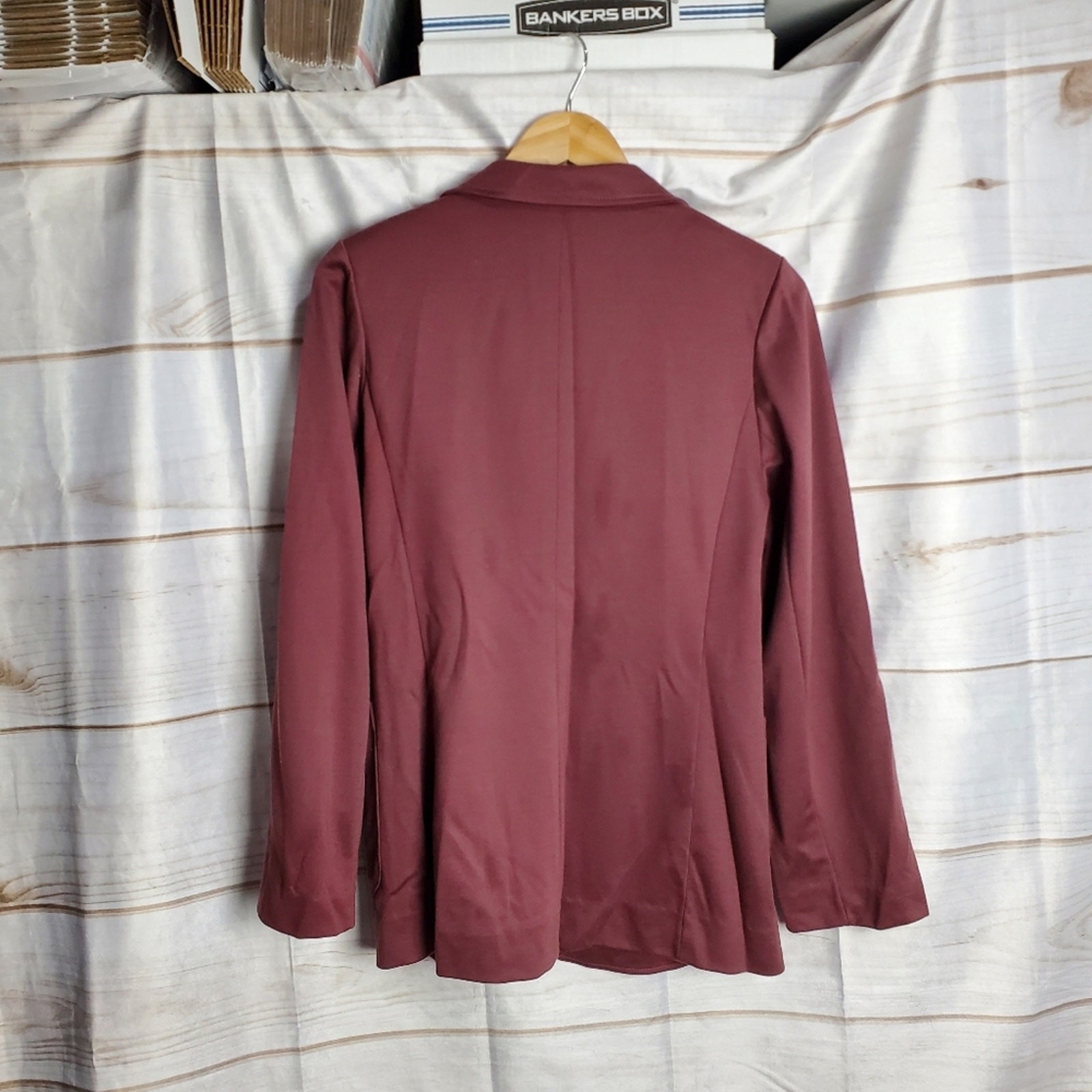 Vintage 90s Catalina Burgundy Fitted Double Button Pocket Blazer Size 12