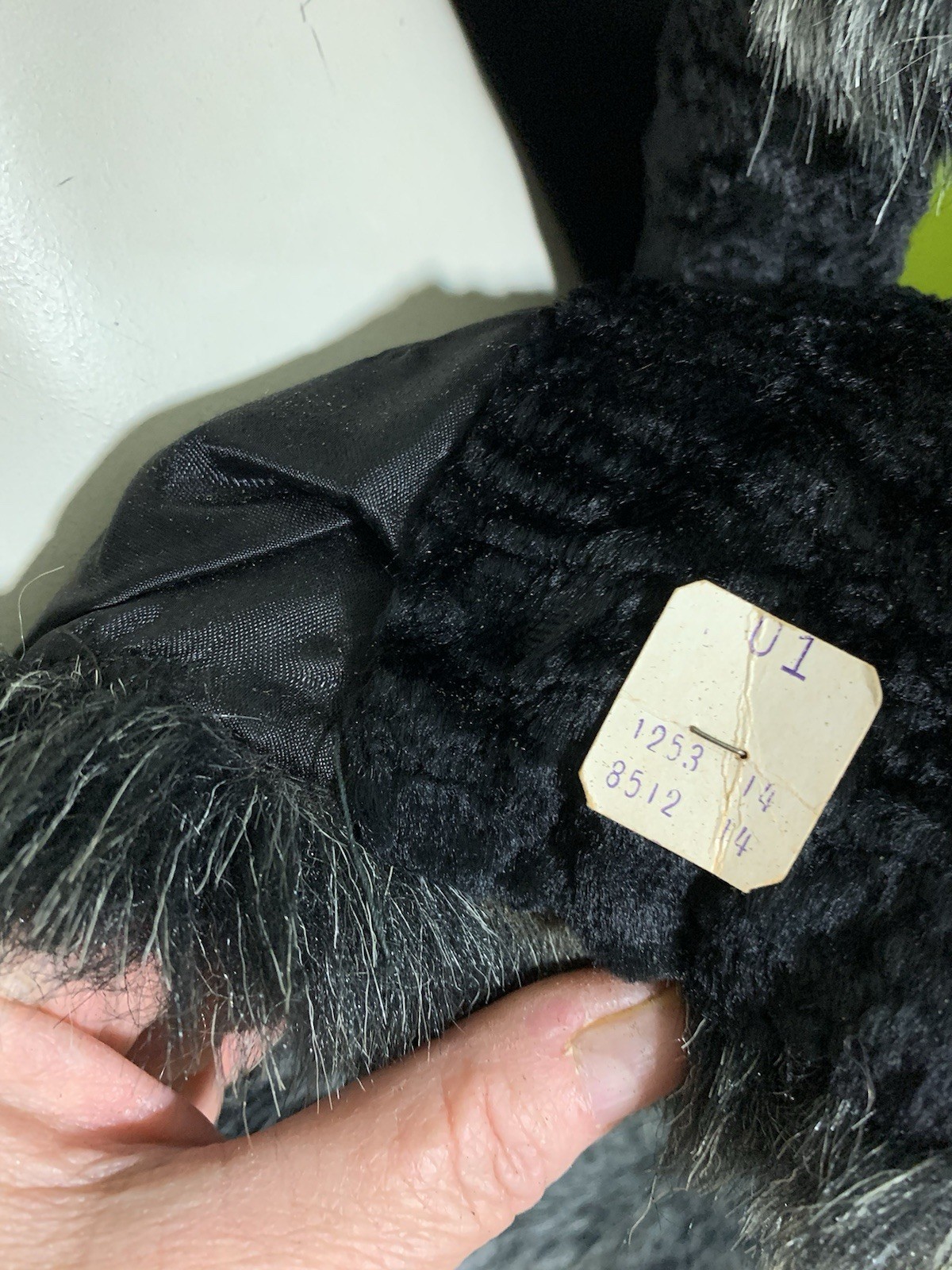 True Vintage 1960s Iconic Black and Gray Faux Chinchilla and Lamb Fur Coat