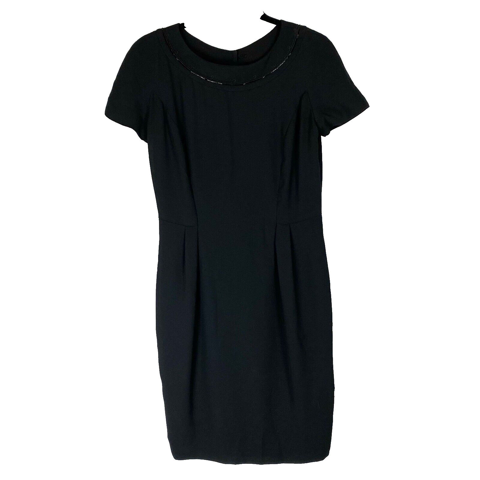 Vintage Yves Cossette Depeche Mode Little Black Dress US 10 Petite Beaded Detail