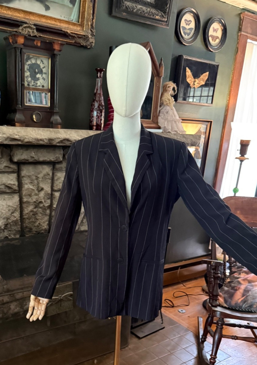 Vtg 1980’s – 90’s Burberrys’ Of London Tailored Pinstripe Business Jacket 8