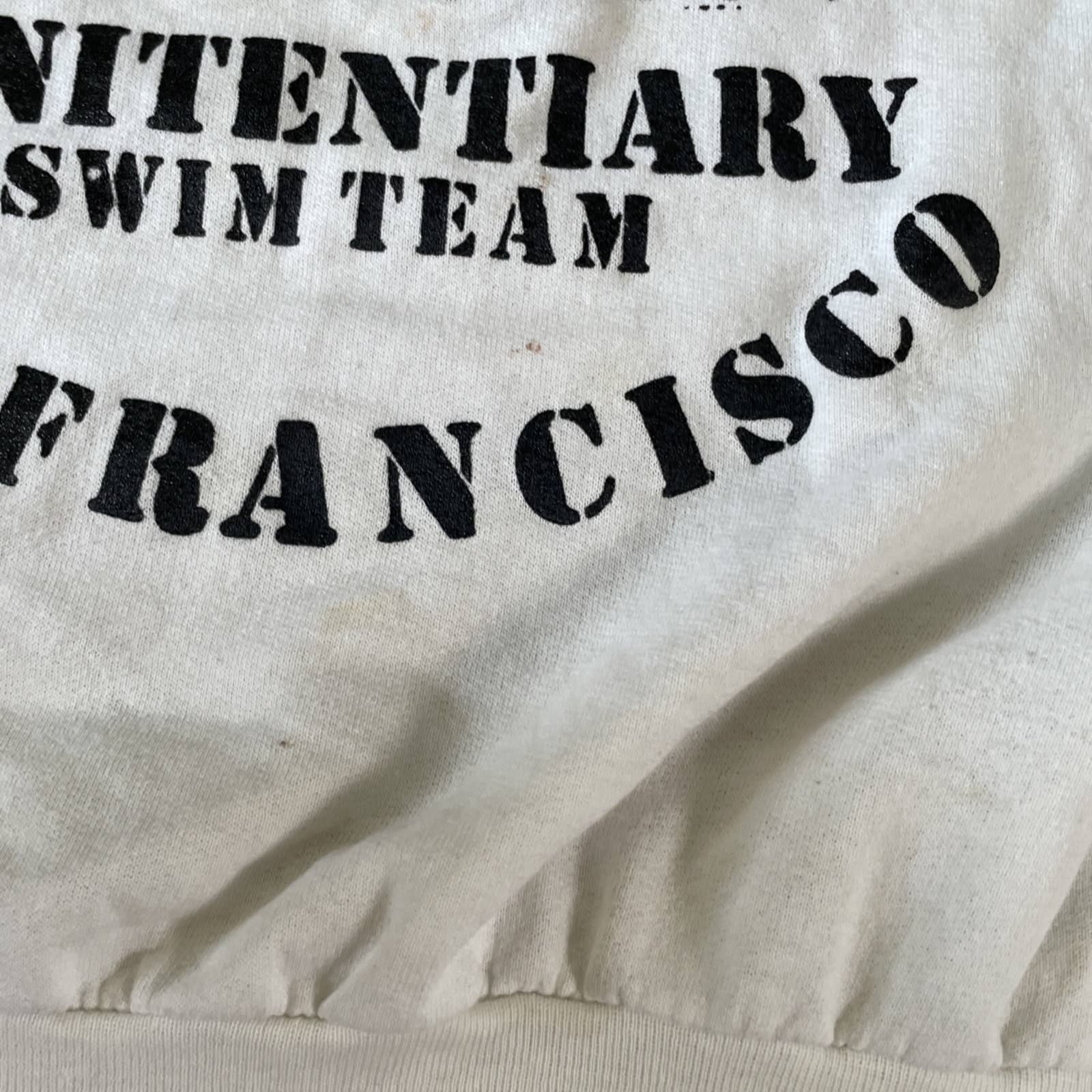 VINTAGE ALCATRAZ SWIM TEAM SWEATSHIRT 1980’s Women’s Sz Xl Worn Street Wear Cool