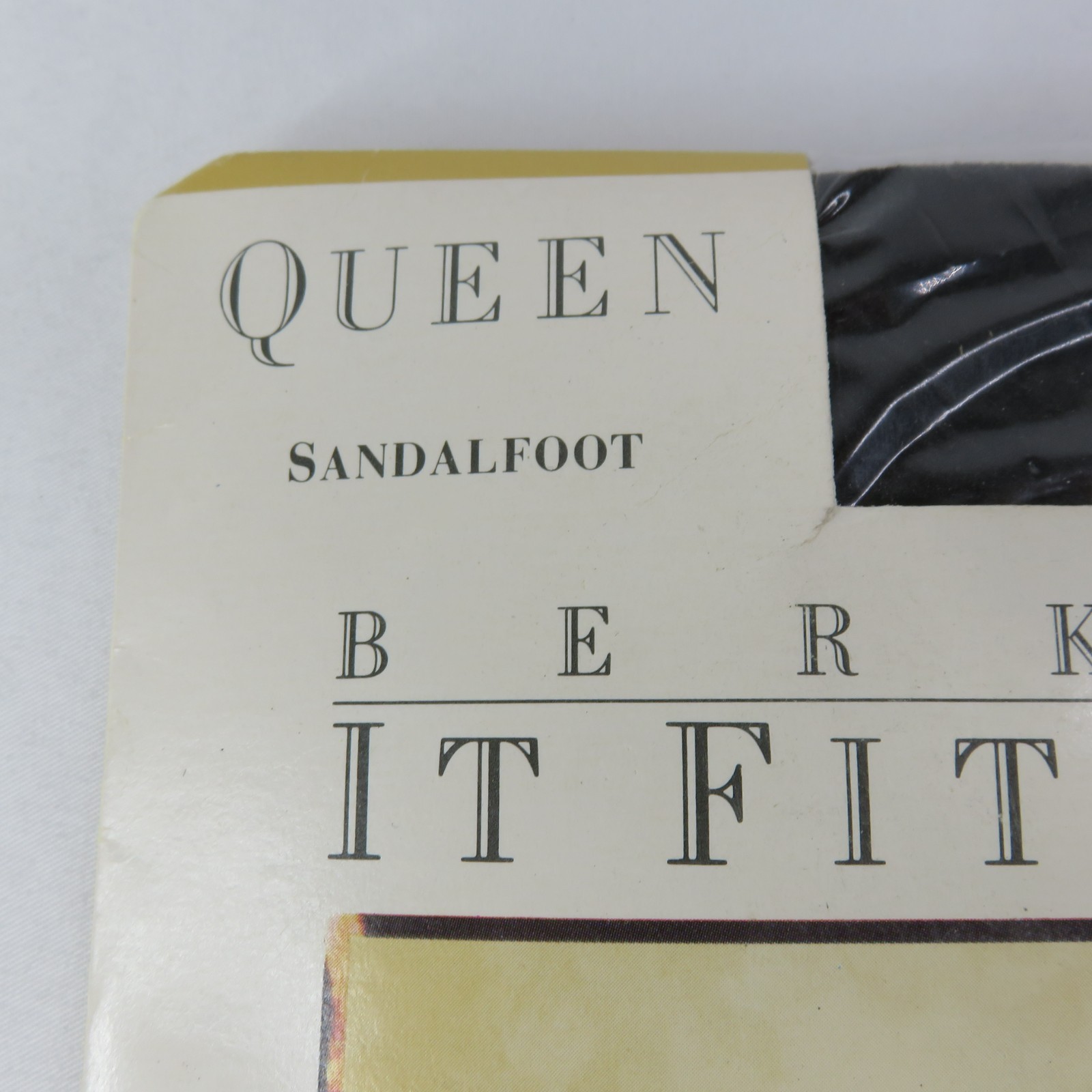 Vintage Berkshire It Fits All Day Sheer Pantyhose Size 1x-2x Fantasy Black NOS
