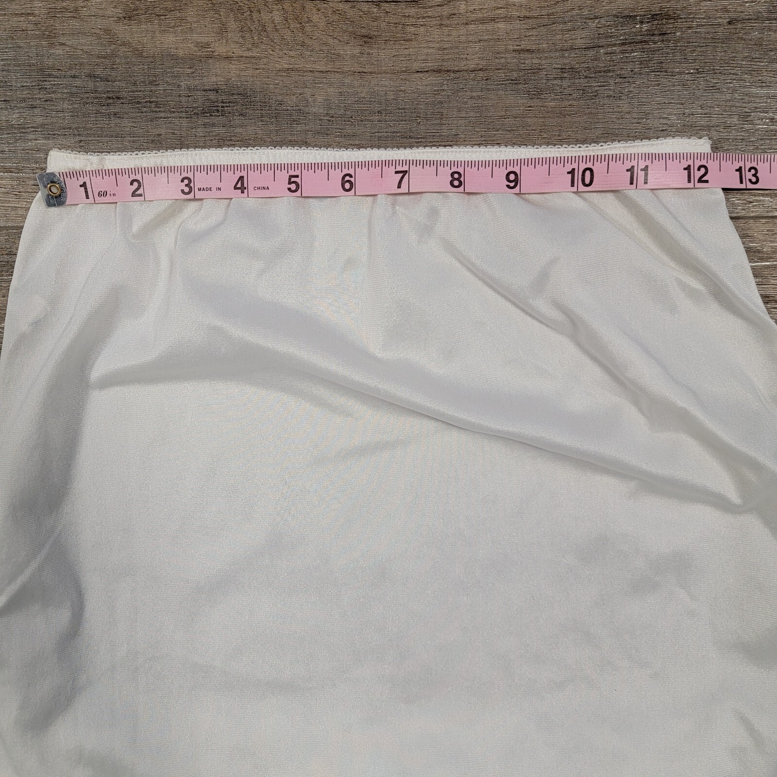 Vintage Lingerie by Vincent Half Slip Lace Nylon Pearl Off White Size Medium