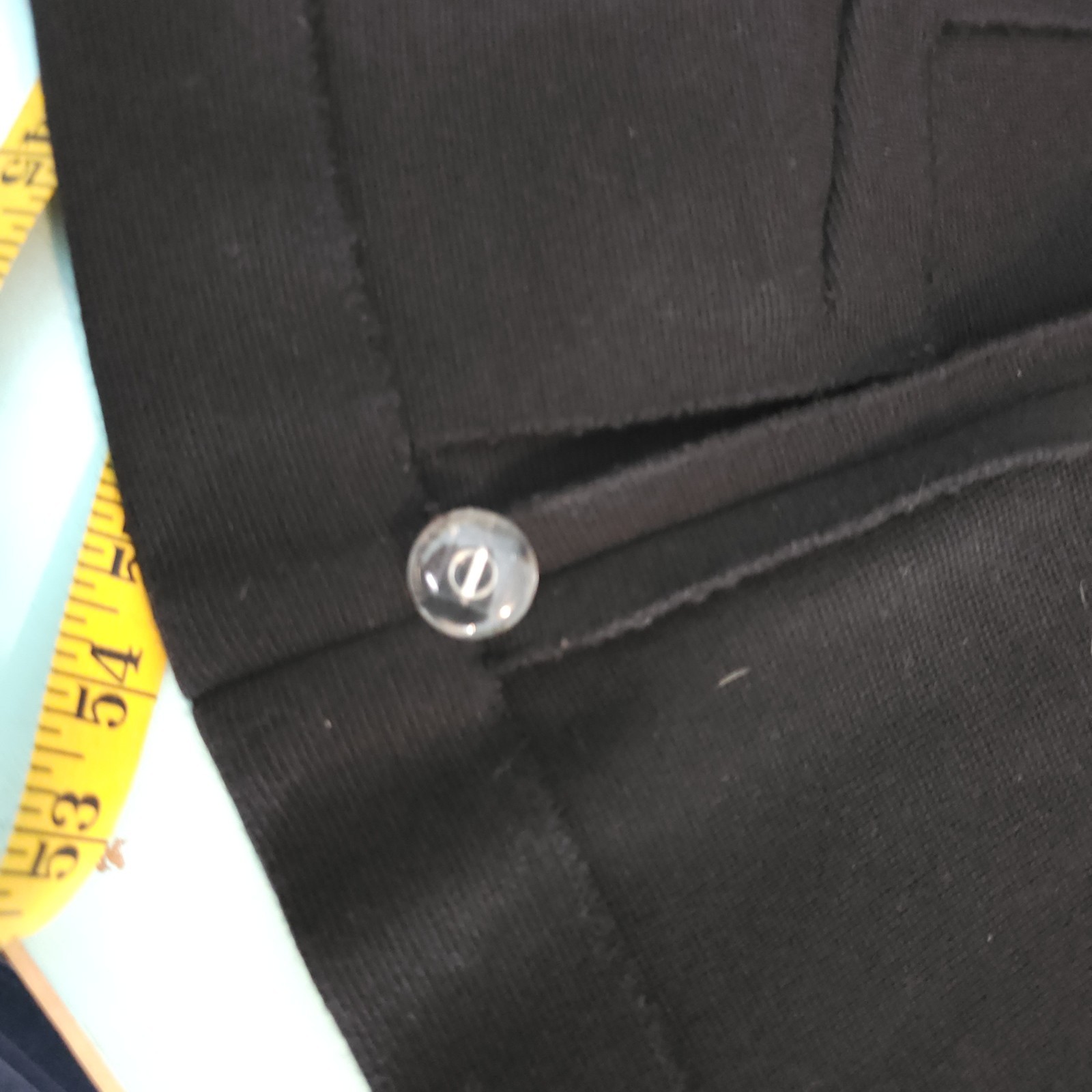 Vintage 1960’s Blazer Jacket Black Wool Italian Gino Paoli Beaded Cuffs Collar