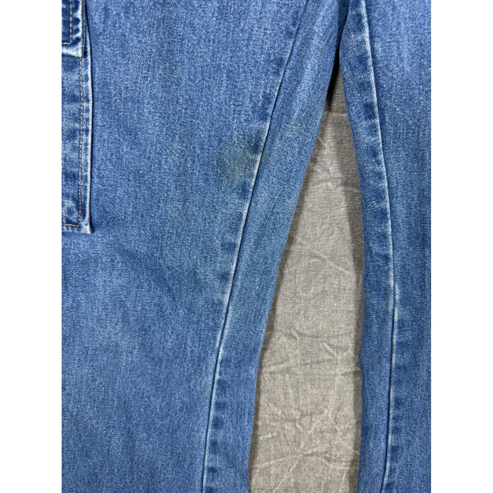 Vintage Breaker Jeans Womens 5/6 Medium Wash High Rise Cargo Flare Wide Leg 90s