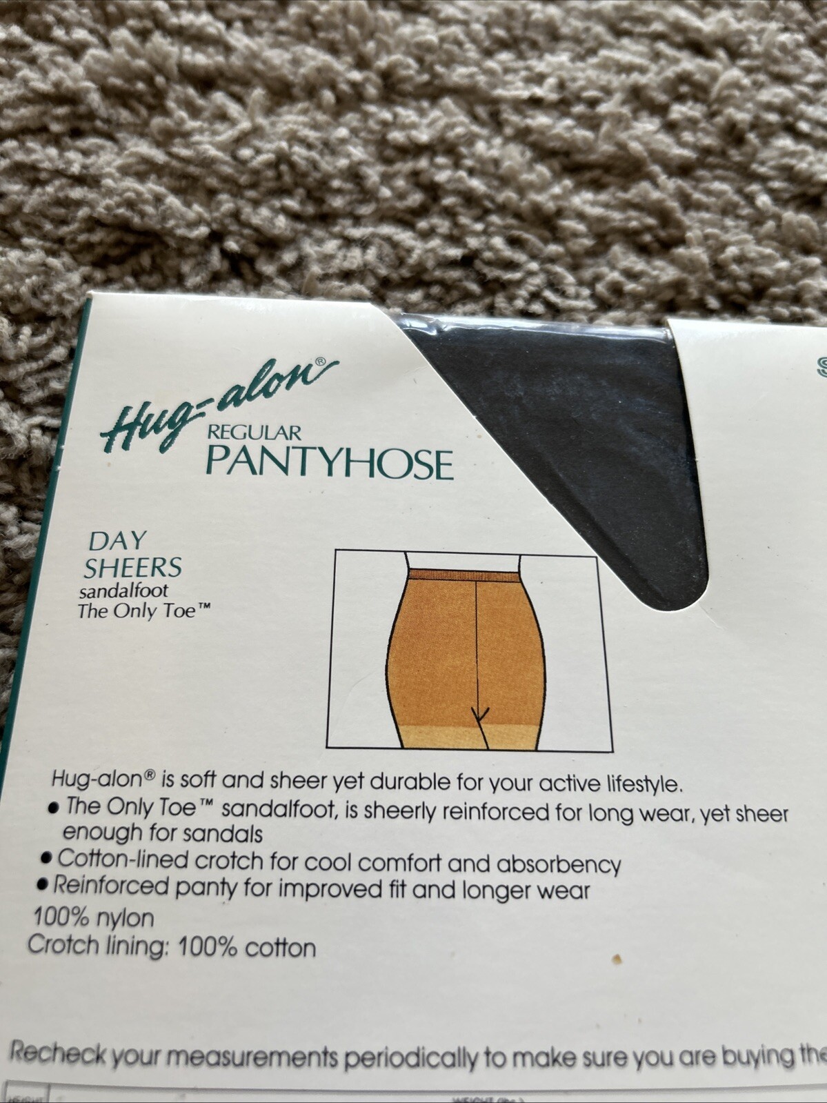 LOT Sears Hug-alon AVERAGE Sandalfoot The Only Toe Nylon Pantyhose OFF BLACK A25
