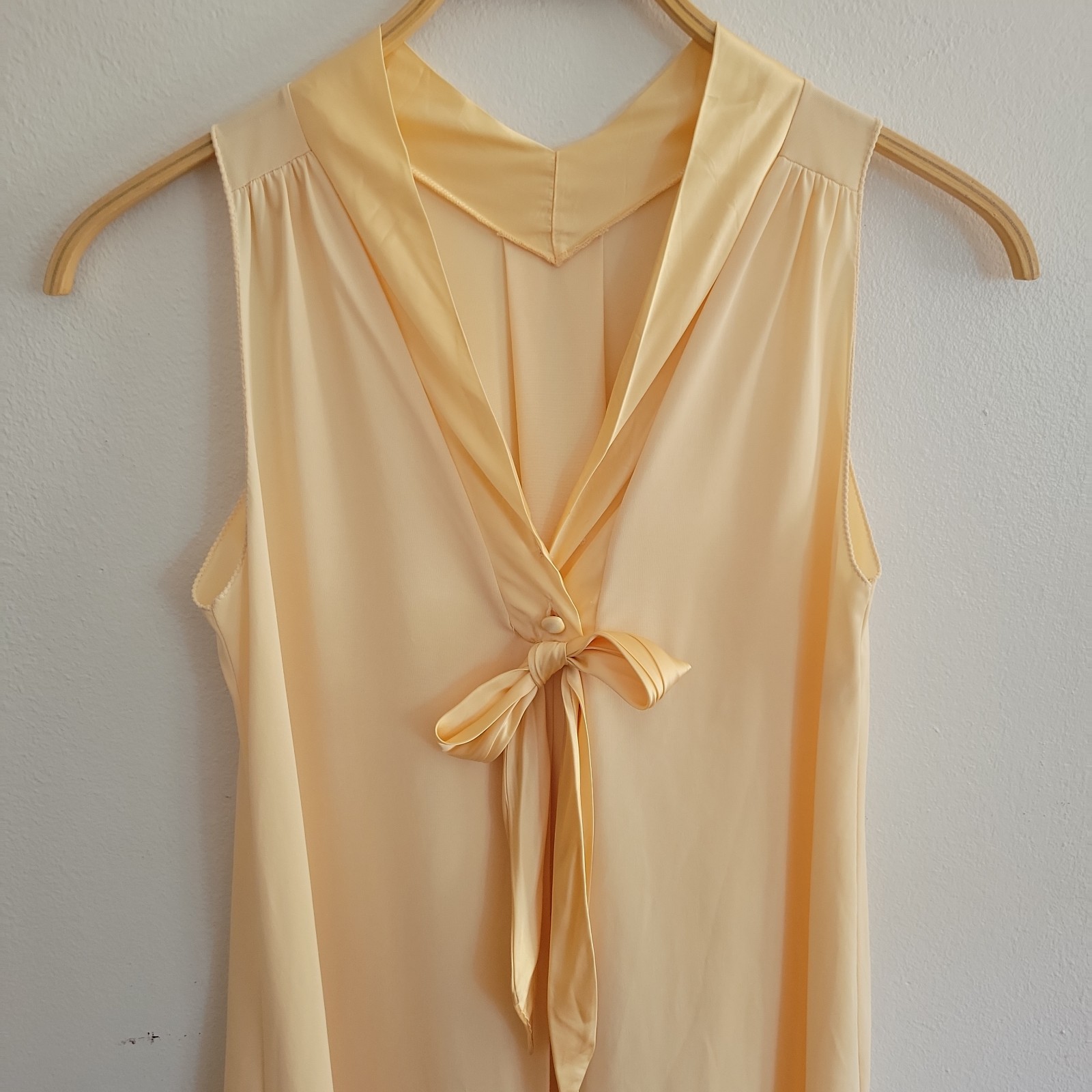 Vintage 60s Gossard Artemis Nylon Penoir Two Piece Small Pale Yellow Boudoir
