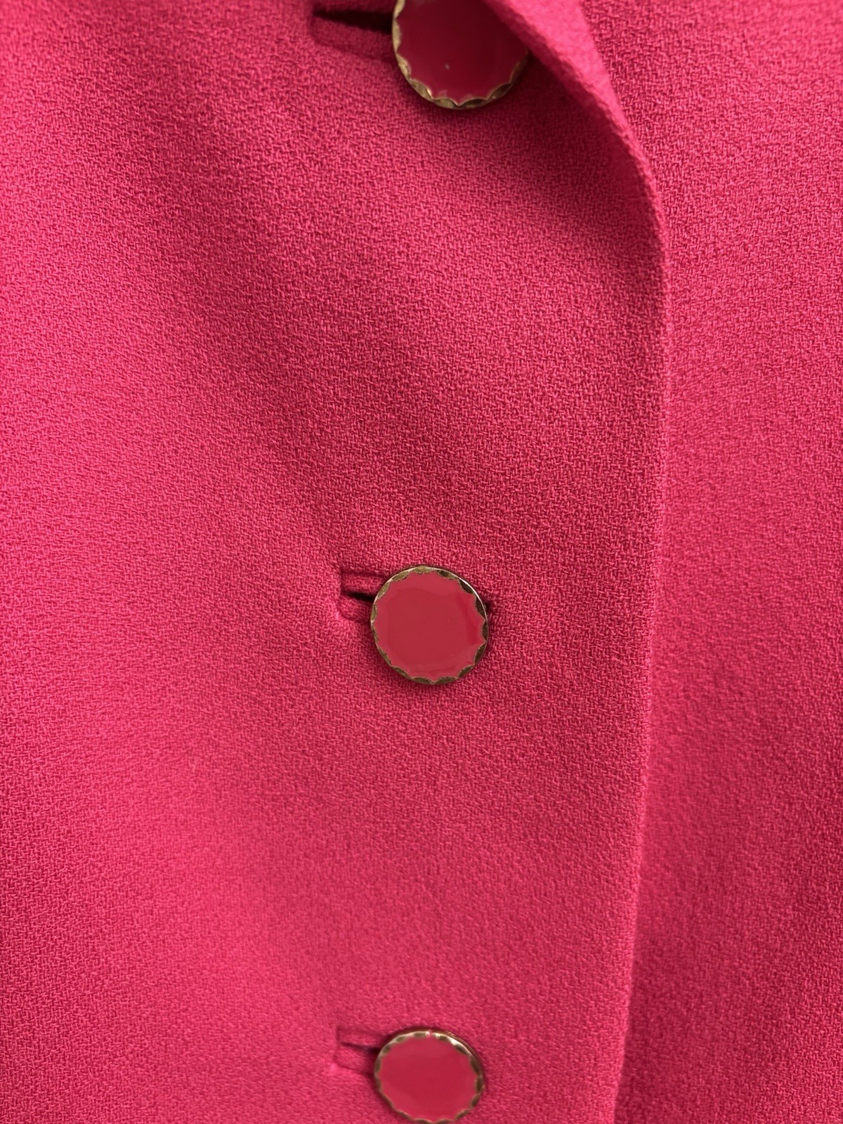Vintage 60’s 70’s L.C. Mae California 100% Pure Wool Coat Mod Hot Pink M/L