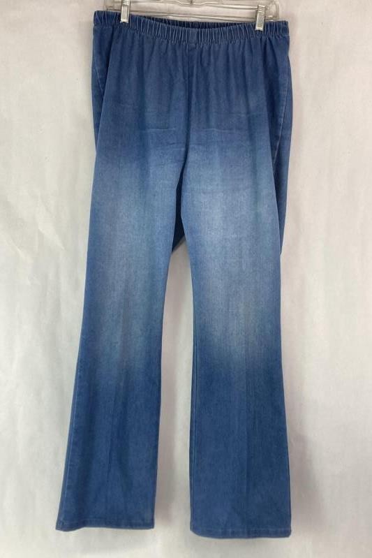 Lot of 2 Vintage Denim 24/7 Women’s Jeans Size 14W Elastic Waist Stretch