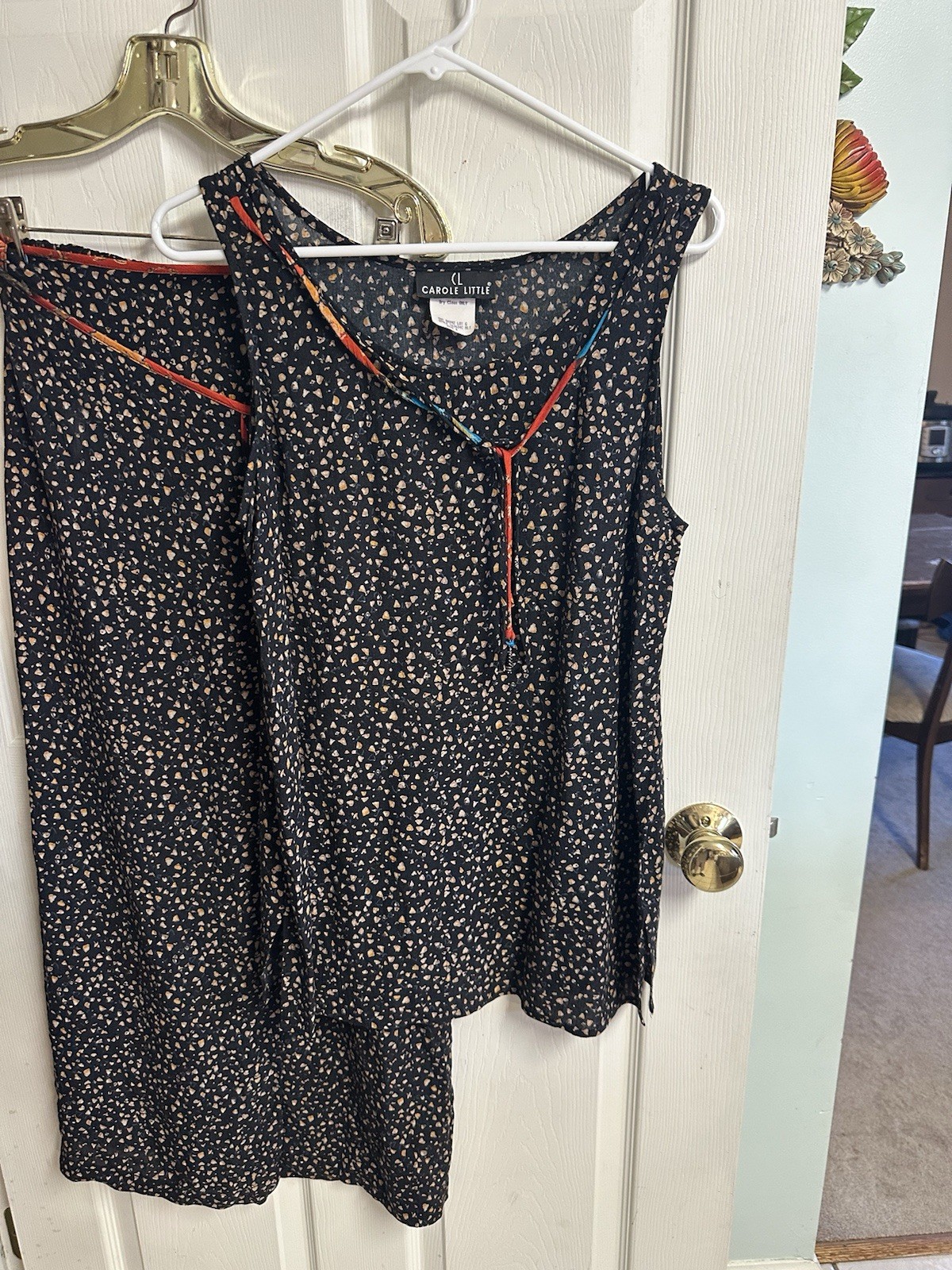 Vnt Carole Little Boho Hippy Wrap Skirt Set USA Made Sz 4 Sm/med Runs Large 70s