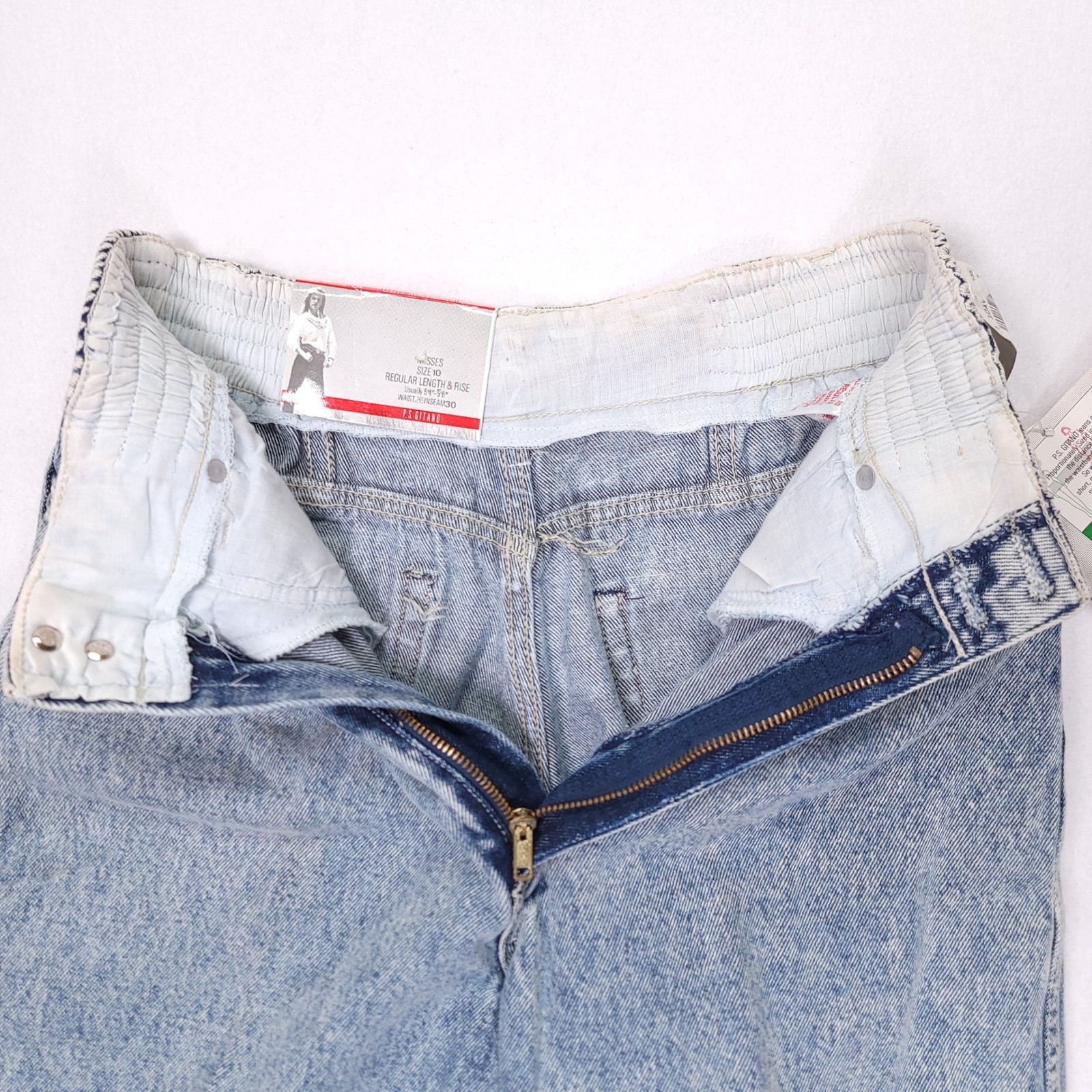 Vintage PS Gitano High Waisted Acid Wash Tapered Mom Jeans NWT Size 10 Regular