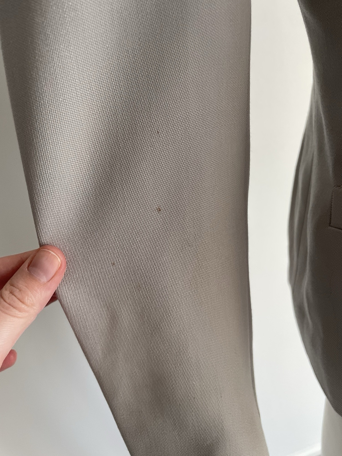 Vintage 1990s Gianni Versace Light Gray Wool Double Breasted Blazer Jacket 40
