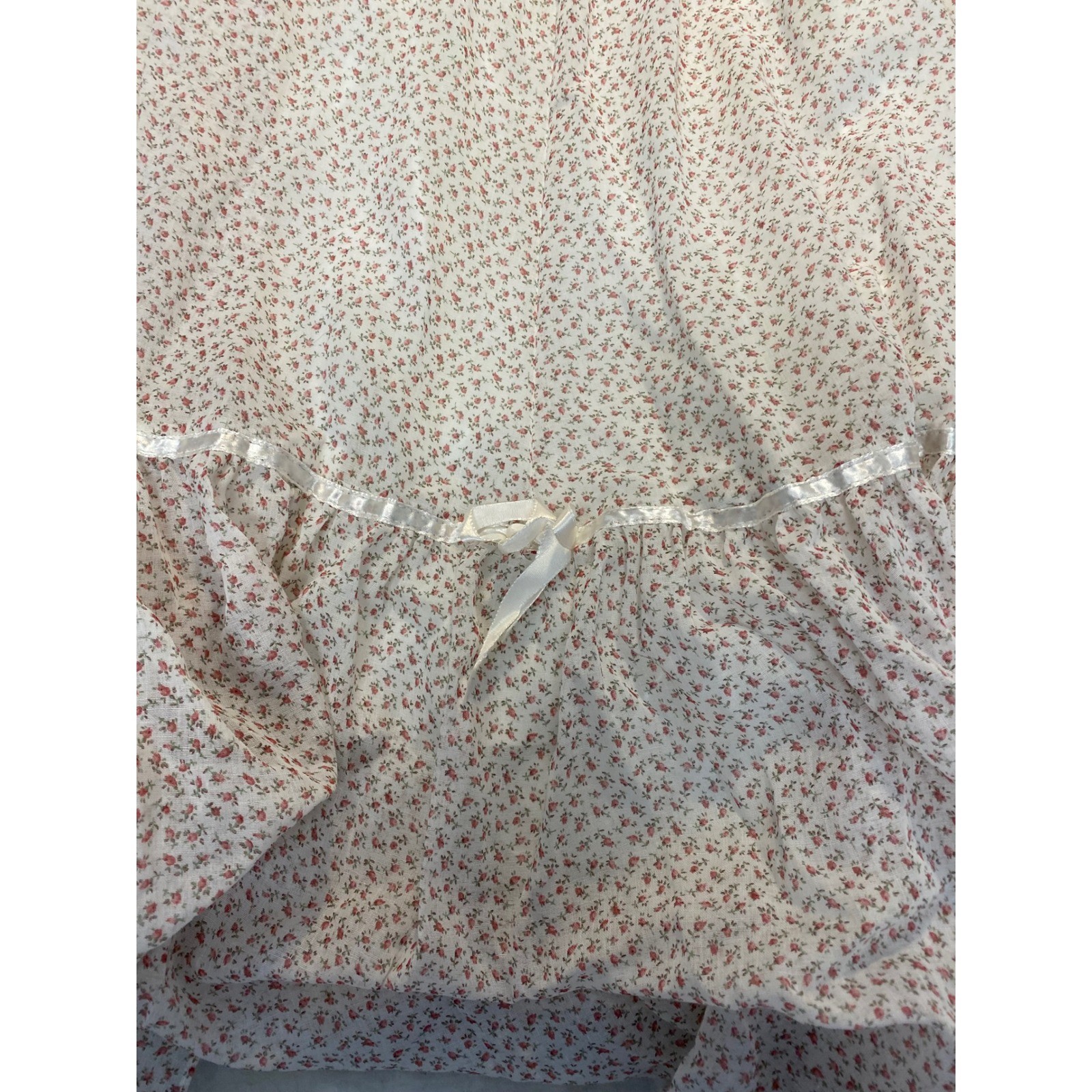 Vintage 1981 Gunne Sax By Jessica Floral Prairie Maxi Dress Lace Cottage Large