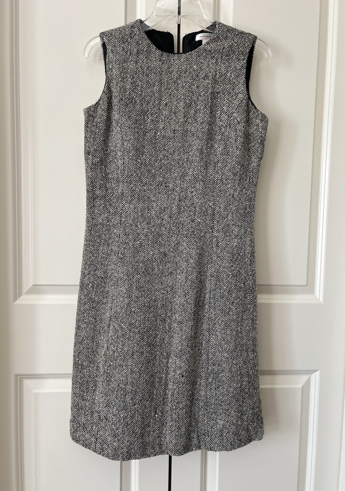 Isaac Mizrahi for Target Tweed Dress Women’s 6 Sleeveless Wool Blend Blk/Wht VTG