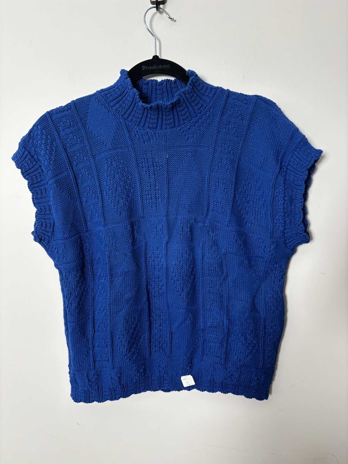 Vintage 1980s Arielle Made In USA – Granny Blue Knit Sweater Women’s Large NWT