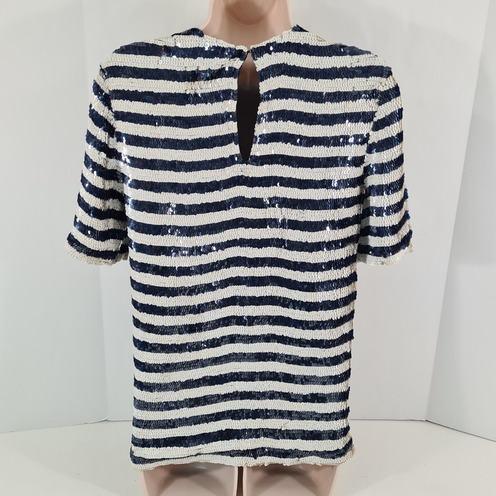 Vintage Modi American Flag Patriotic Sequined Top Size S (6/8)
