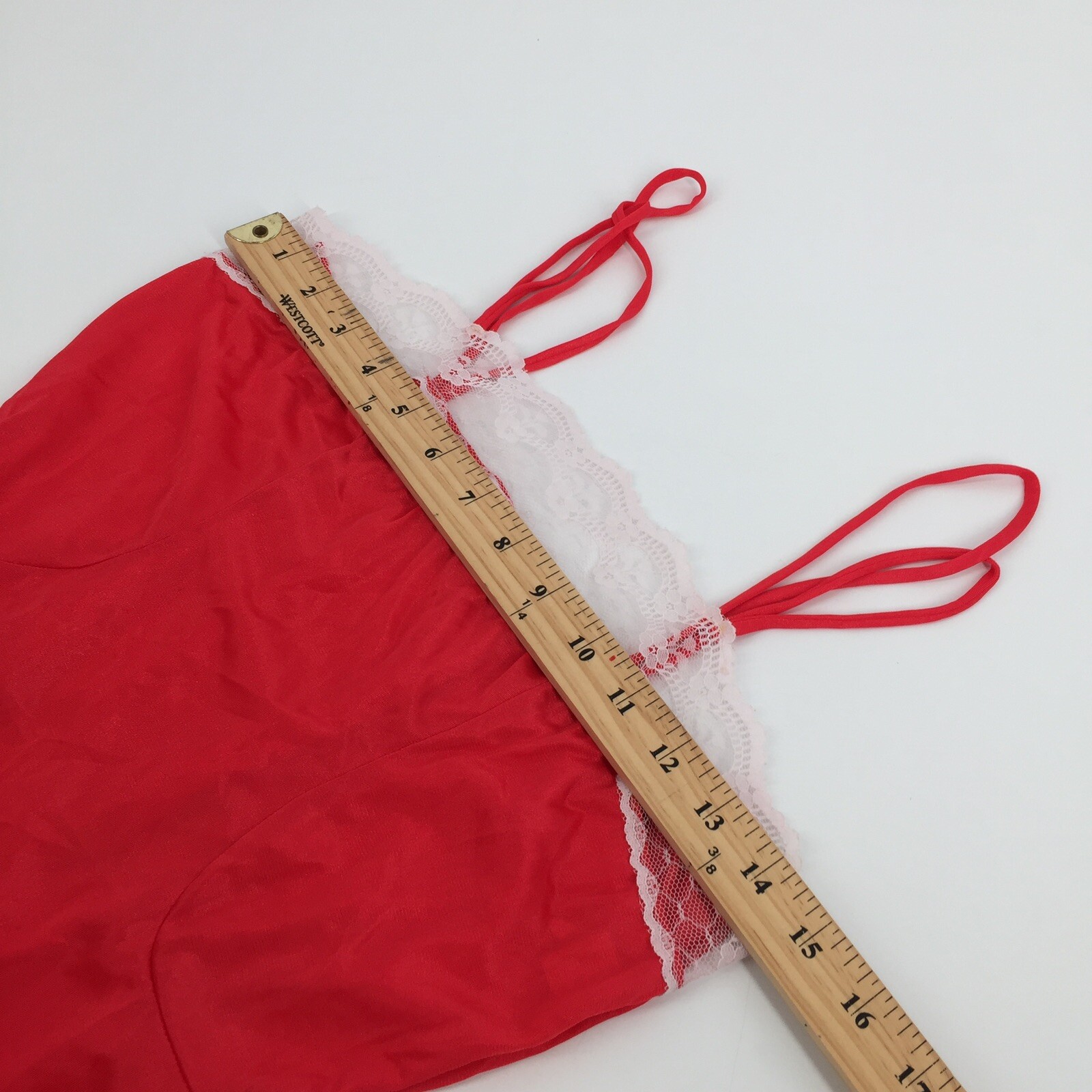 Vintage 1960s Jennifer Dale Lingerie Teddy Size 5 Small Red White Romper Pinup S