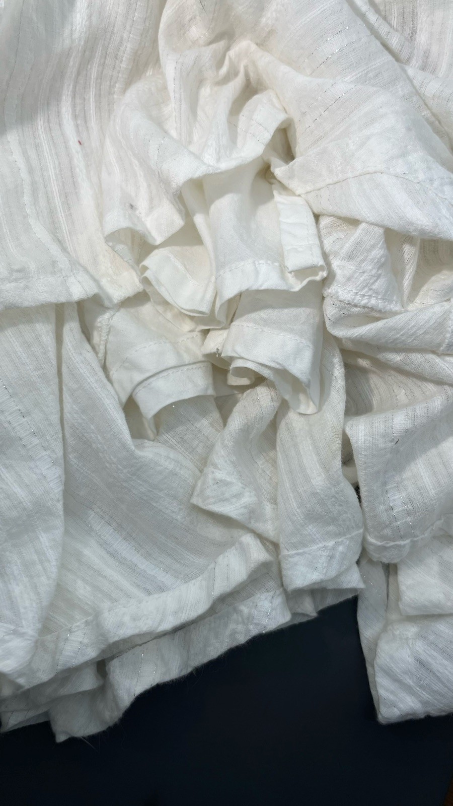 Peppermint Bay (Sz M) White Maxi Dress Trumpet Hem Sleeveless 100% Cotton