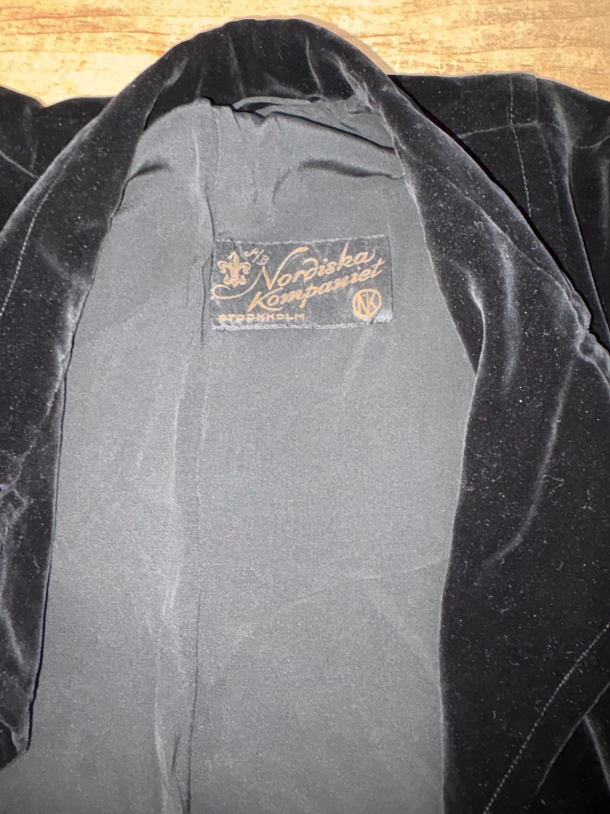 Classic Vintage Nordiska Kompaniet Black Velvet Women’s Evening Coat Sweden