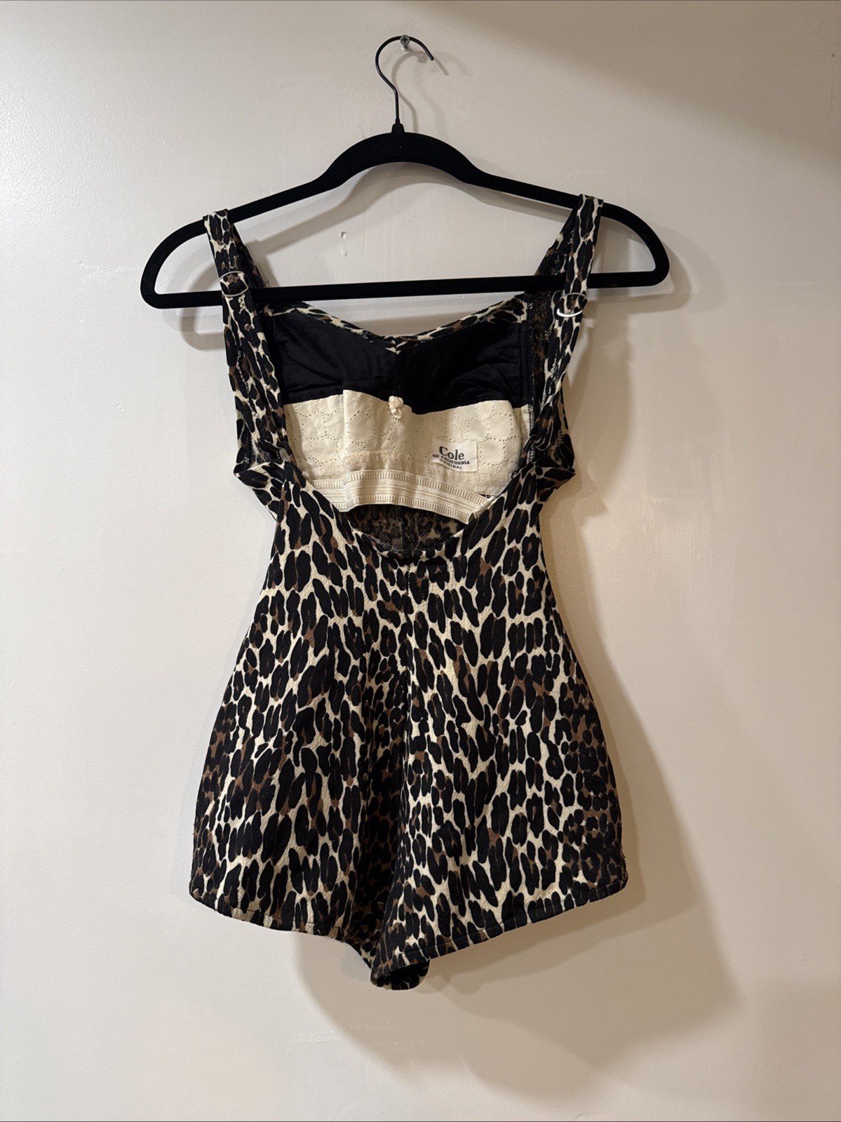 1950s Pinup Cole of California Leopard Print Swimsuit