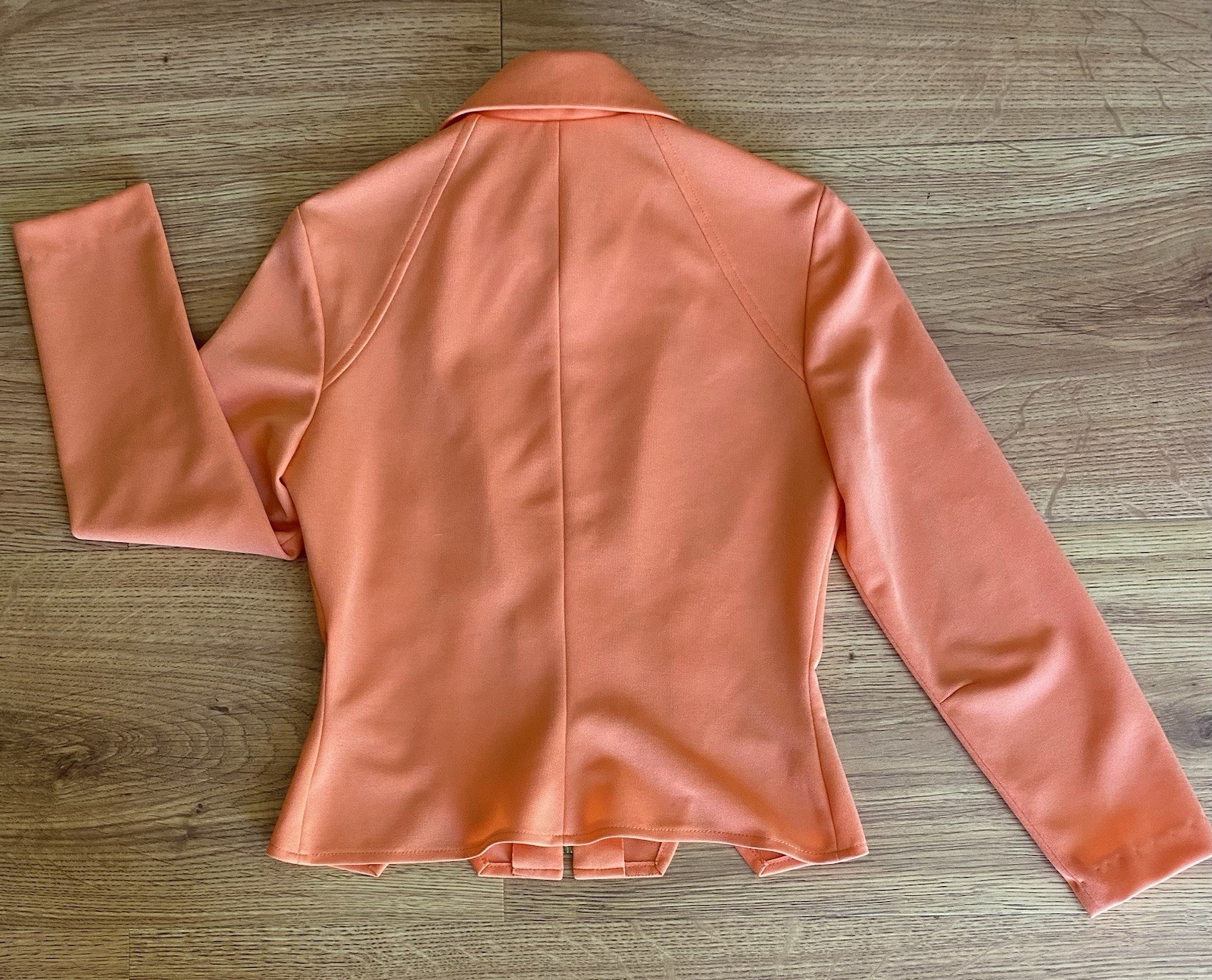 Vintage Orange Embroidered Bird Jacket with Dagger Collar Women’s