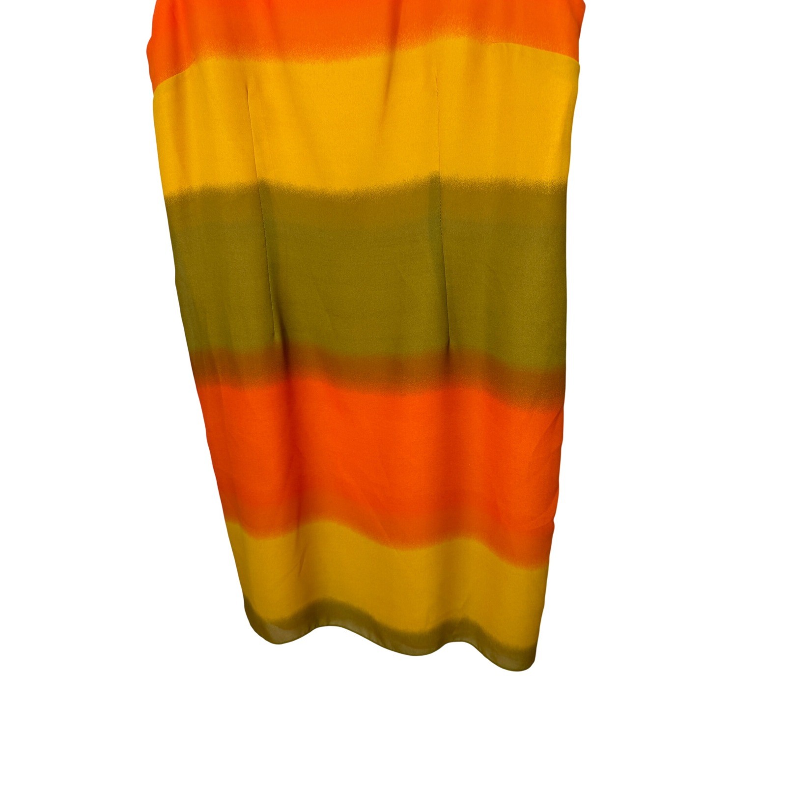 Positive Influence Vintage Ombre Stripe Dress and Cardigan Set Orange Yellow 18