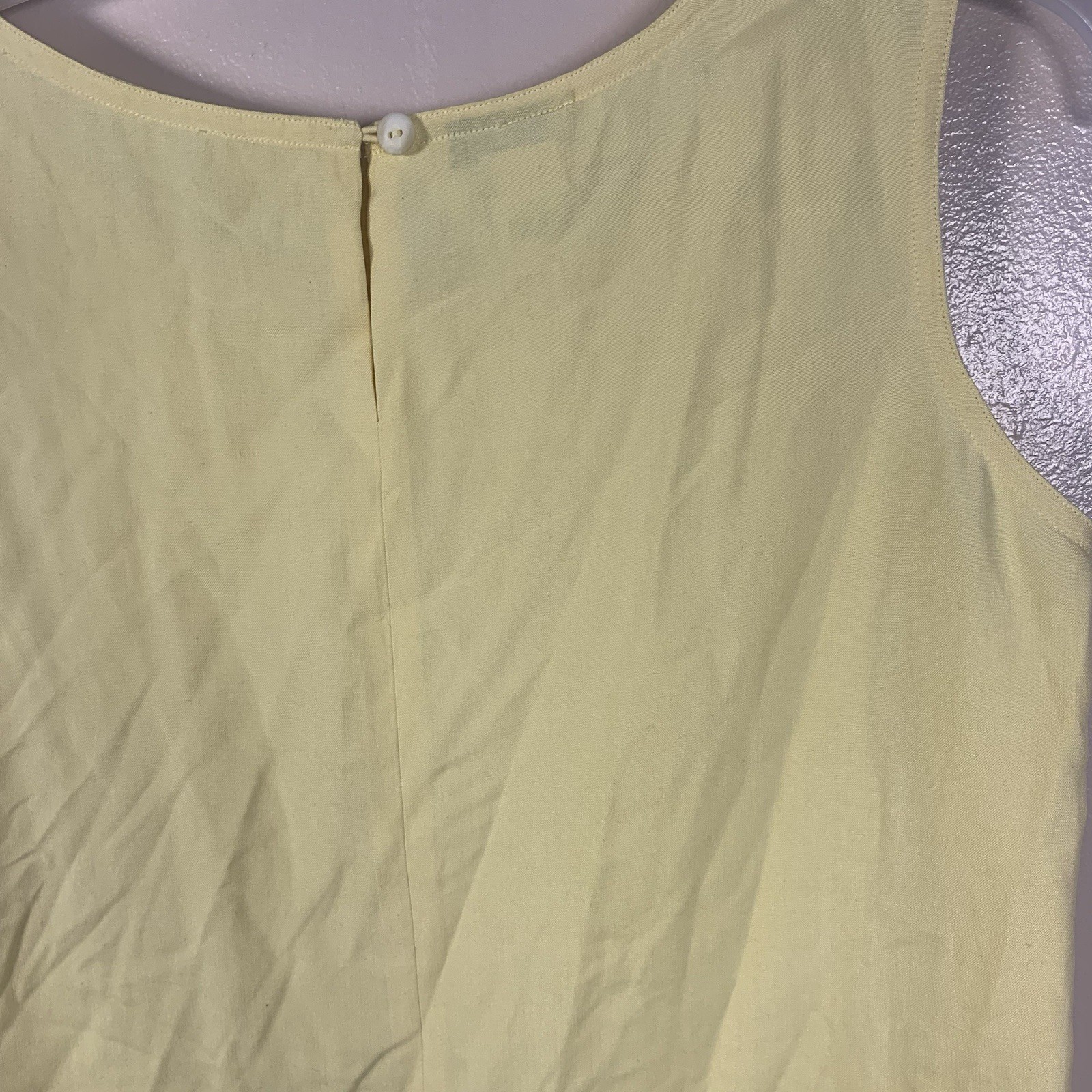 VTG 90s Episode by Carolyn Wright Freeman 100% Silk Tank Top S Pastel Yellow