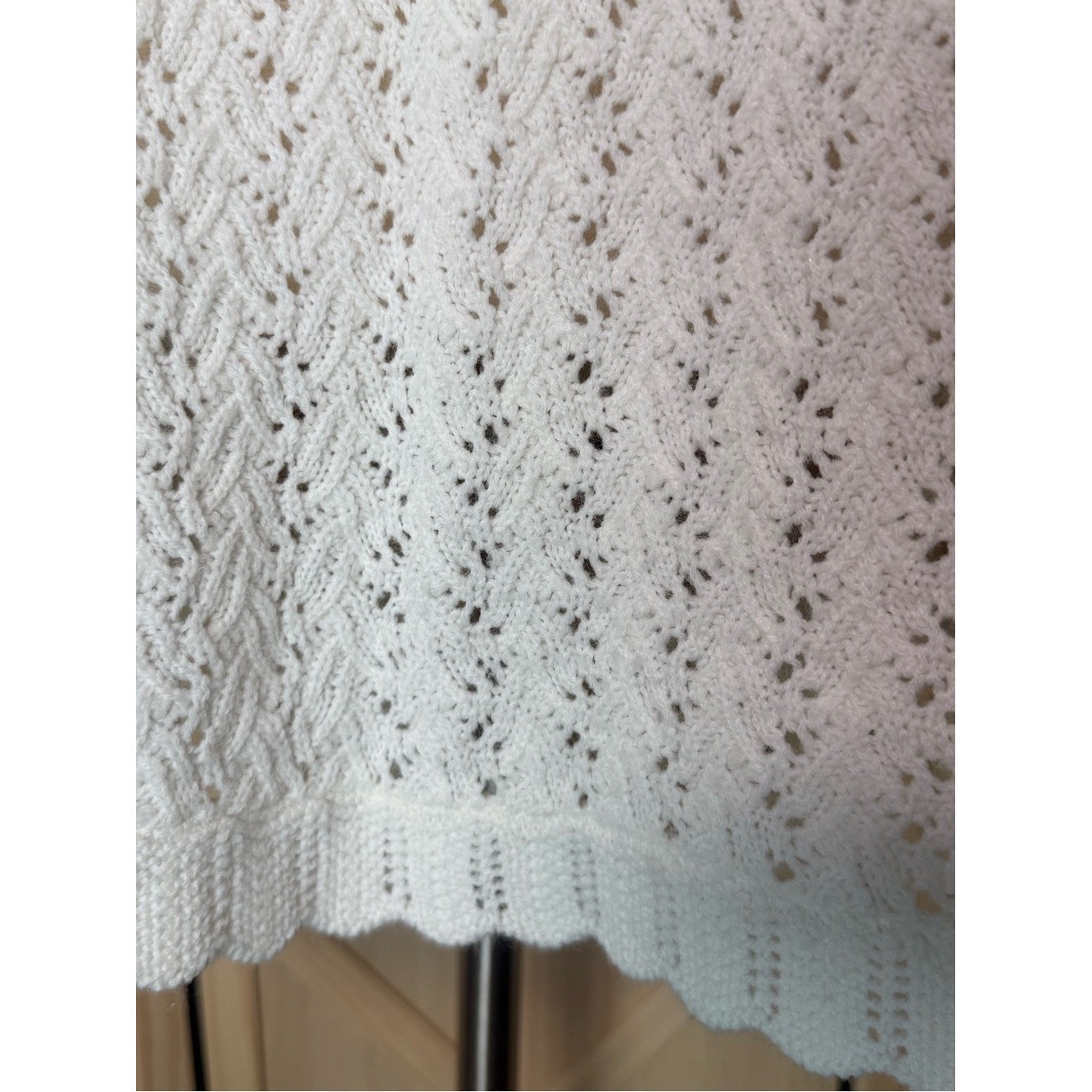 Vintage Ivory Cable Knit Cape Poncho Cottagecore Cozy Boho Grandmacore Chic