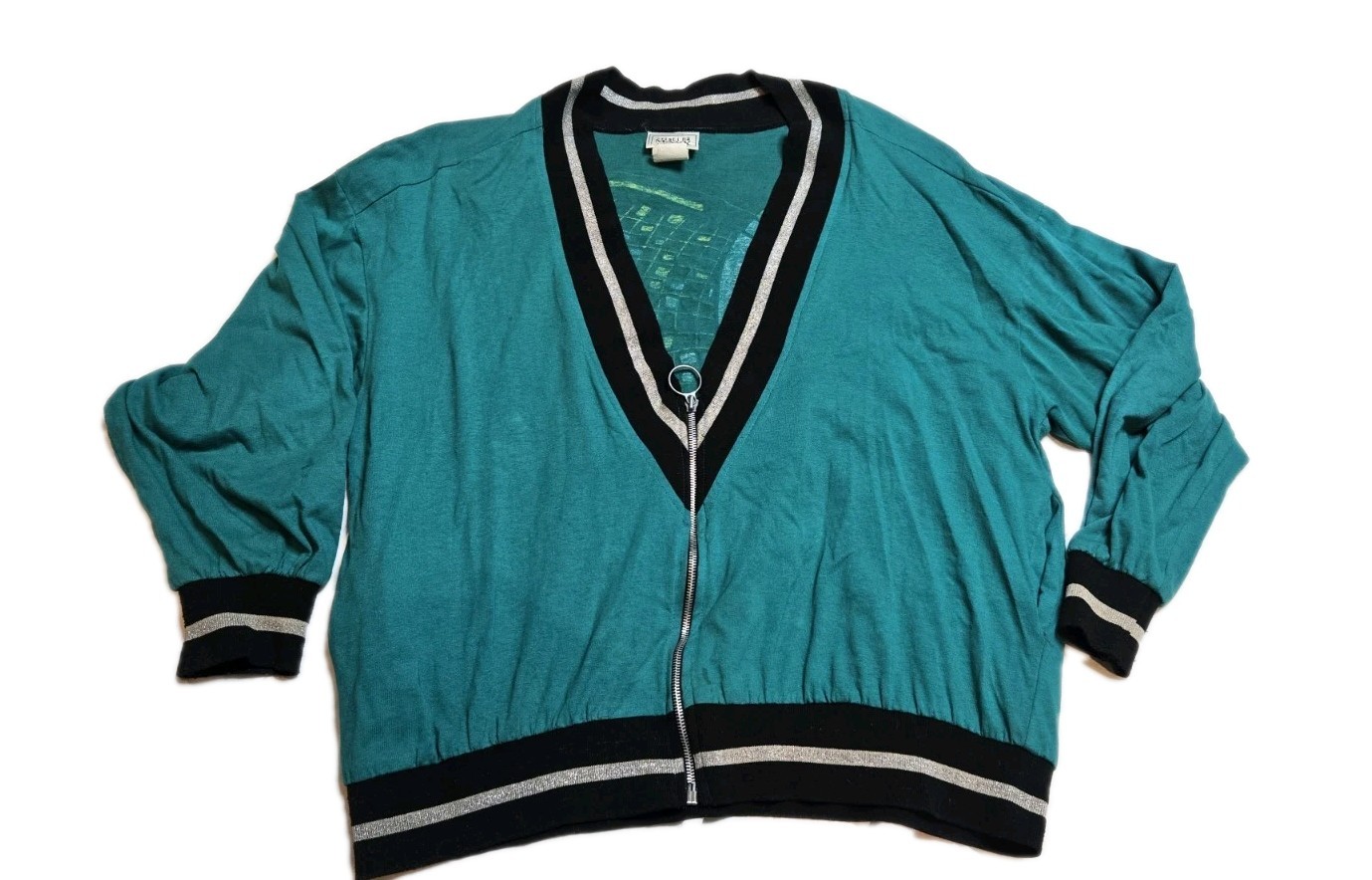 Vintage 80s Cristina Maxx retro Los Angeles Jacket colorful Abstract Neon Sz M