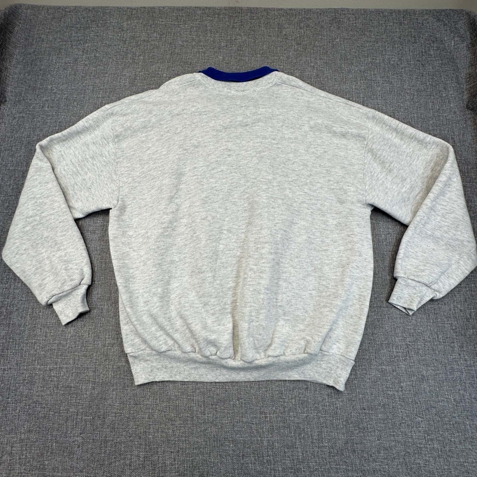 Vintage Jerzees Collared Sweatshirt Mens XL Embroidered Patchwork Star 80s 90s