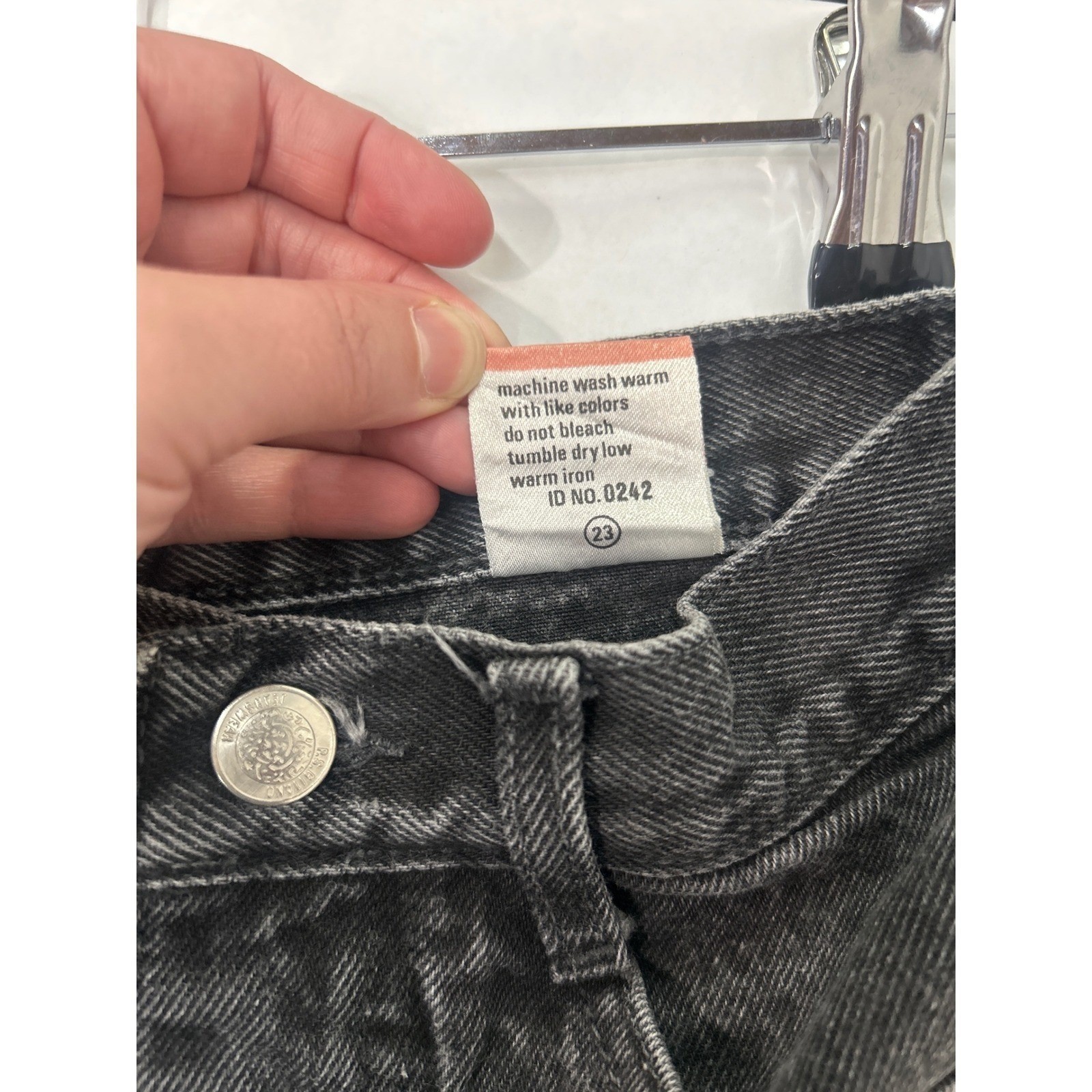 Vintage 80s PS Gitano Mom Jeans 6 High Waist Charcoal Acid Wash Tapered Grunge