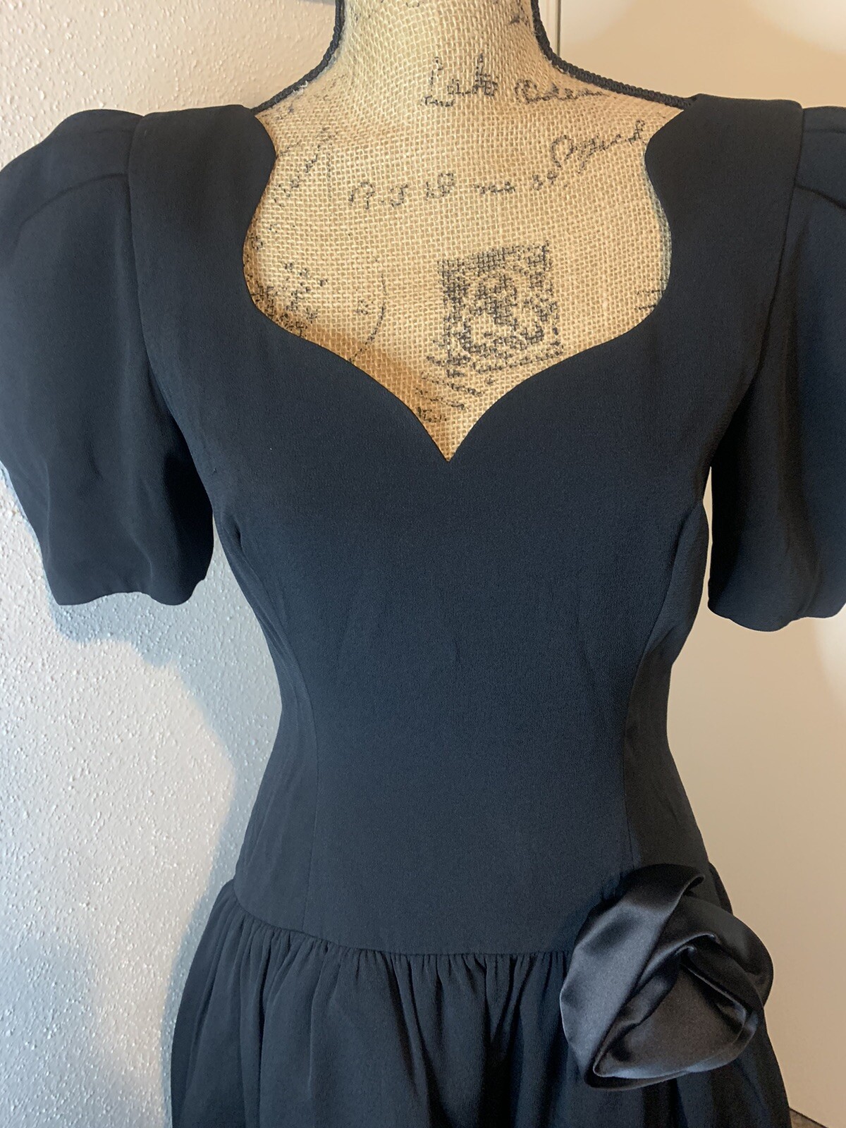 Vintage 1980’s Morton Myles For The Warrens Black Dress 10