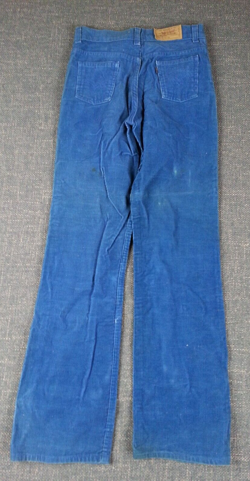 Vtg 1970s Levi Strauss Size 12 Regular Pants Waist 25 Length 30 Corduroy Blue