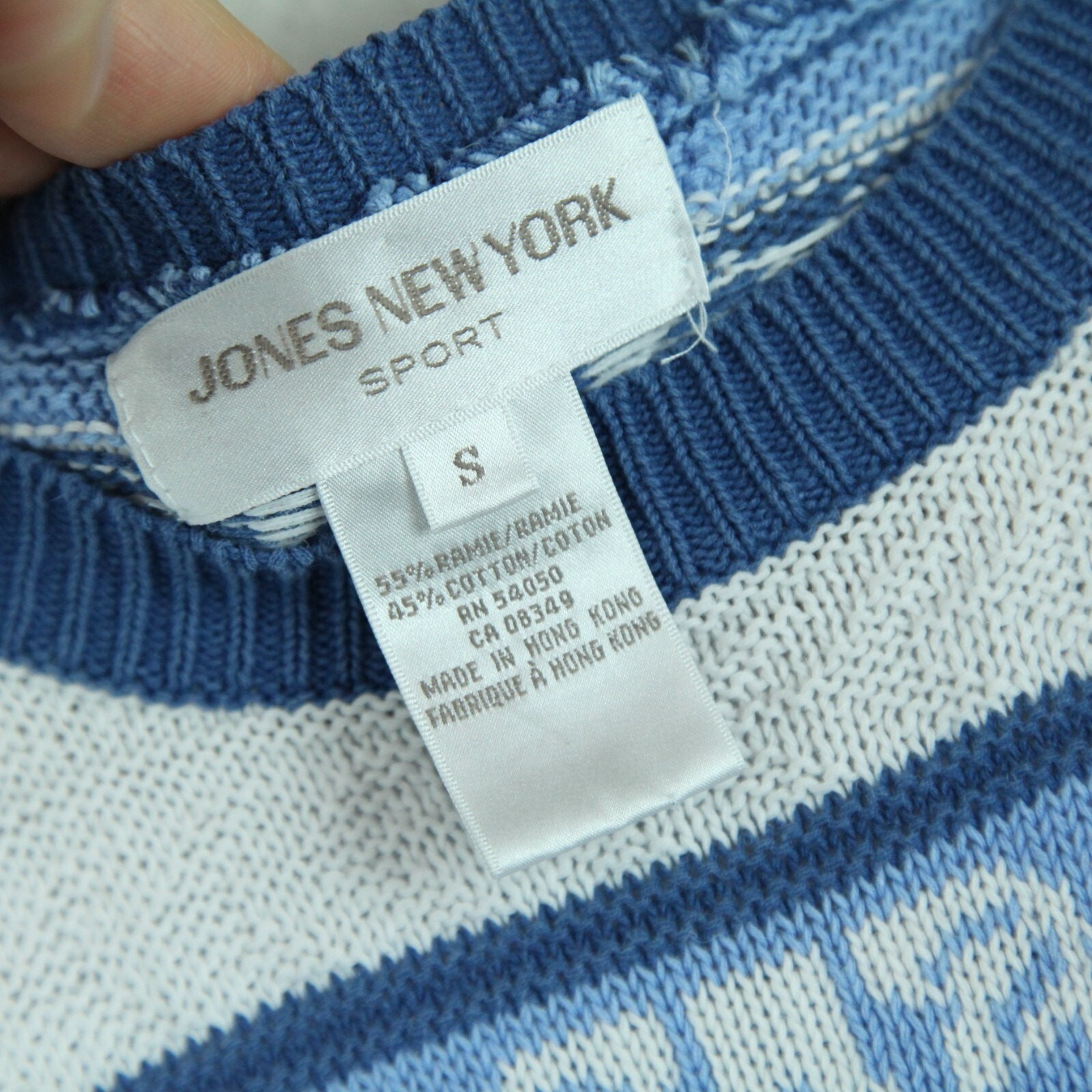 Vintage Small Sweater Stripe Preppy Cotton Blend Nautical Fisherman Country Club