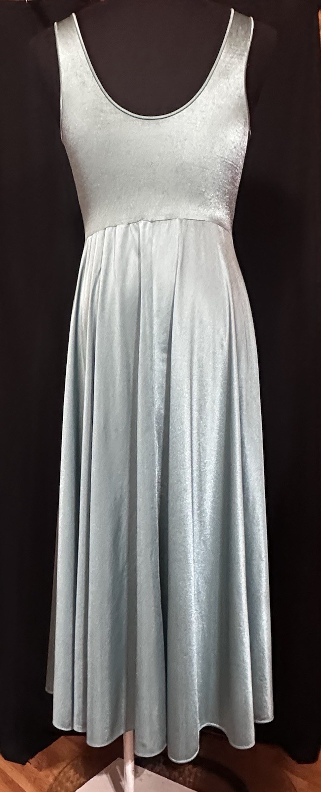 Vintage Olga 98280 Sage Green Full Sweep Nightgown Nylon Tricot Lace XL USA